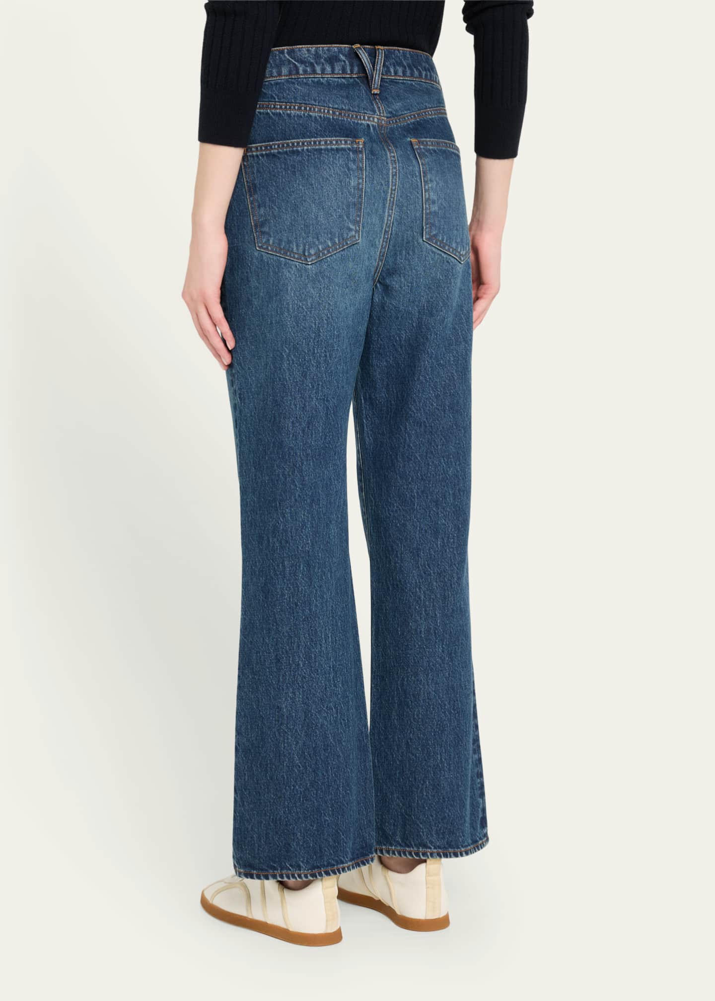 Veronica Beard Dylan High-Rise Straight Ankle Jeans Image 3 of 5