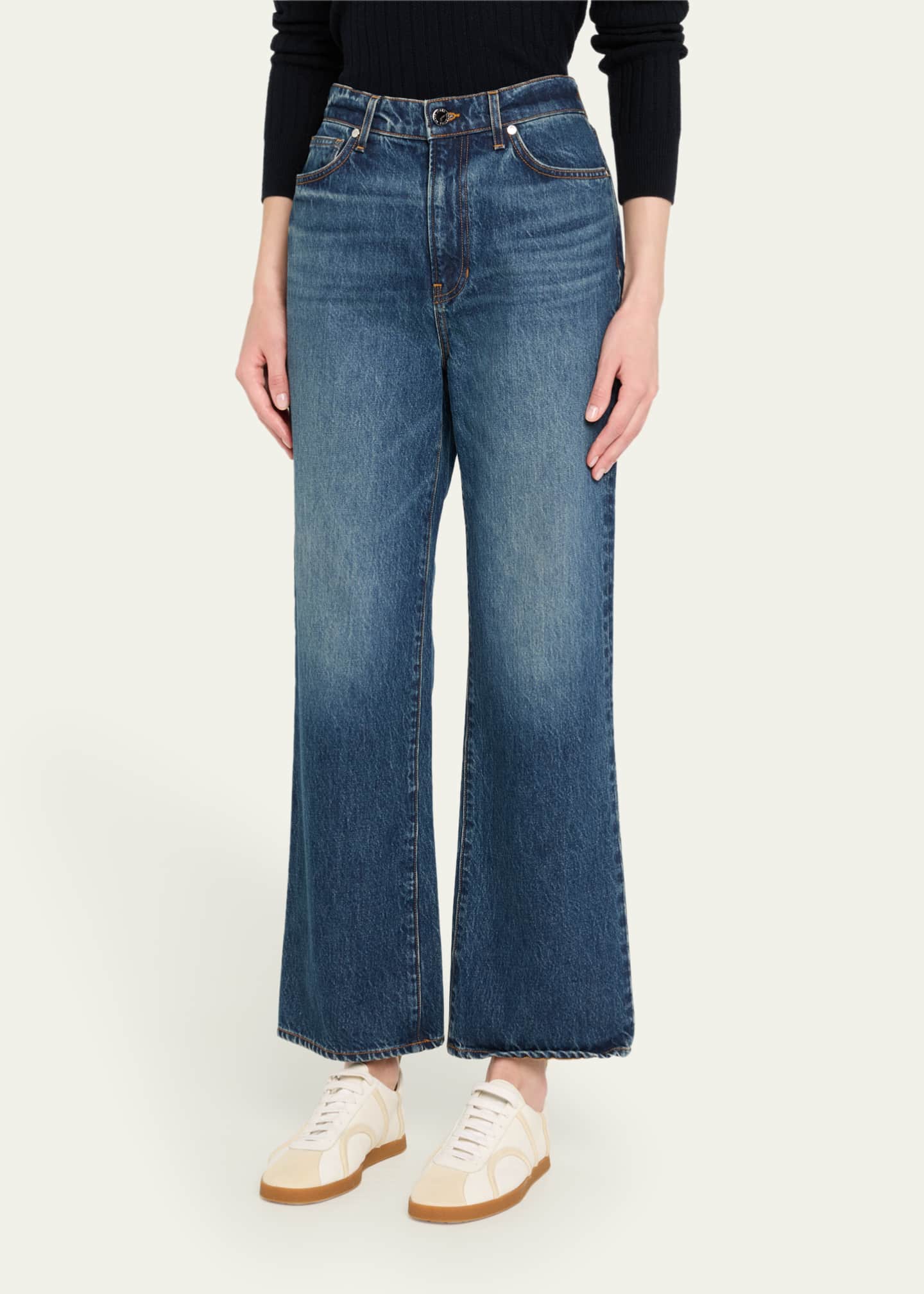 Veronica Beard Dylan High-Rise Straight Ankle Jeans Image 4 of 5