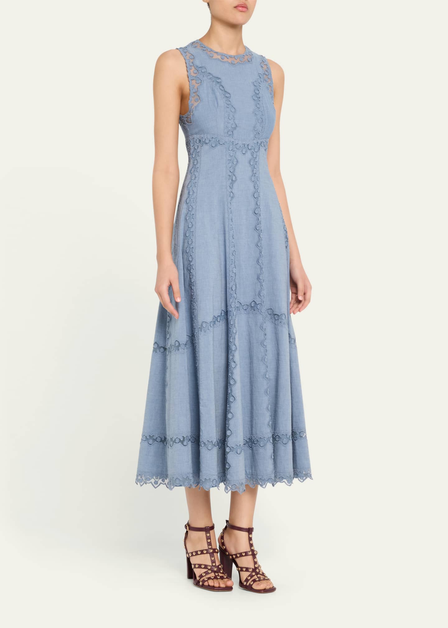 Ulla Johnson Anela Sleeveless Midi Dress Image 4 of 5