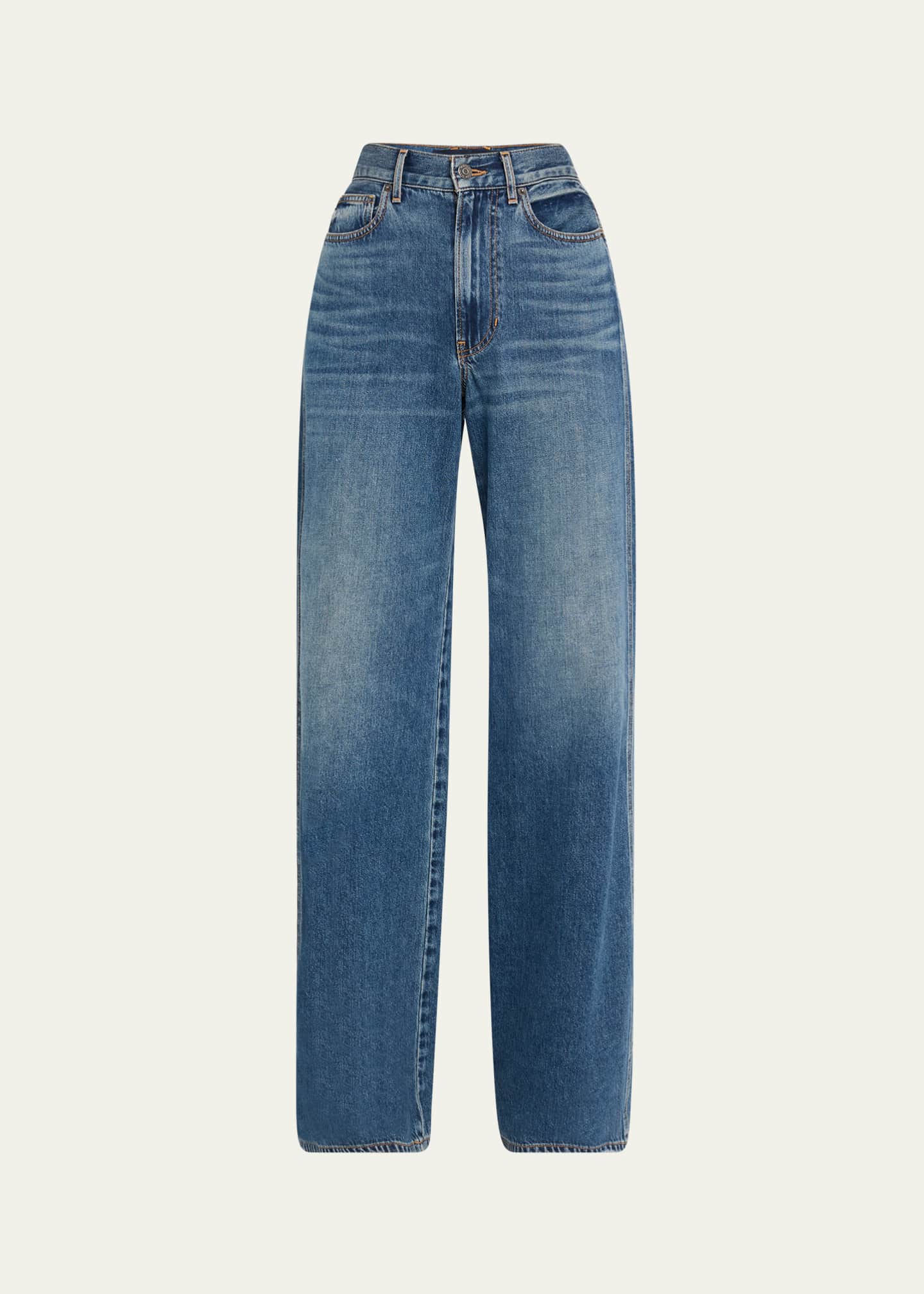 Veronica Beard Kasey Mid-Rise Wide-Leg Jeans - Bergdorf Goodman