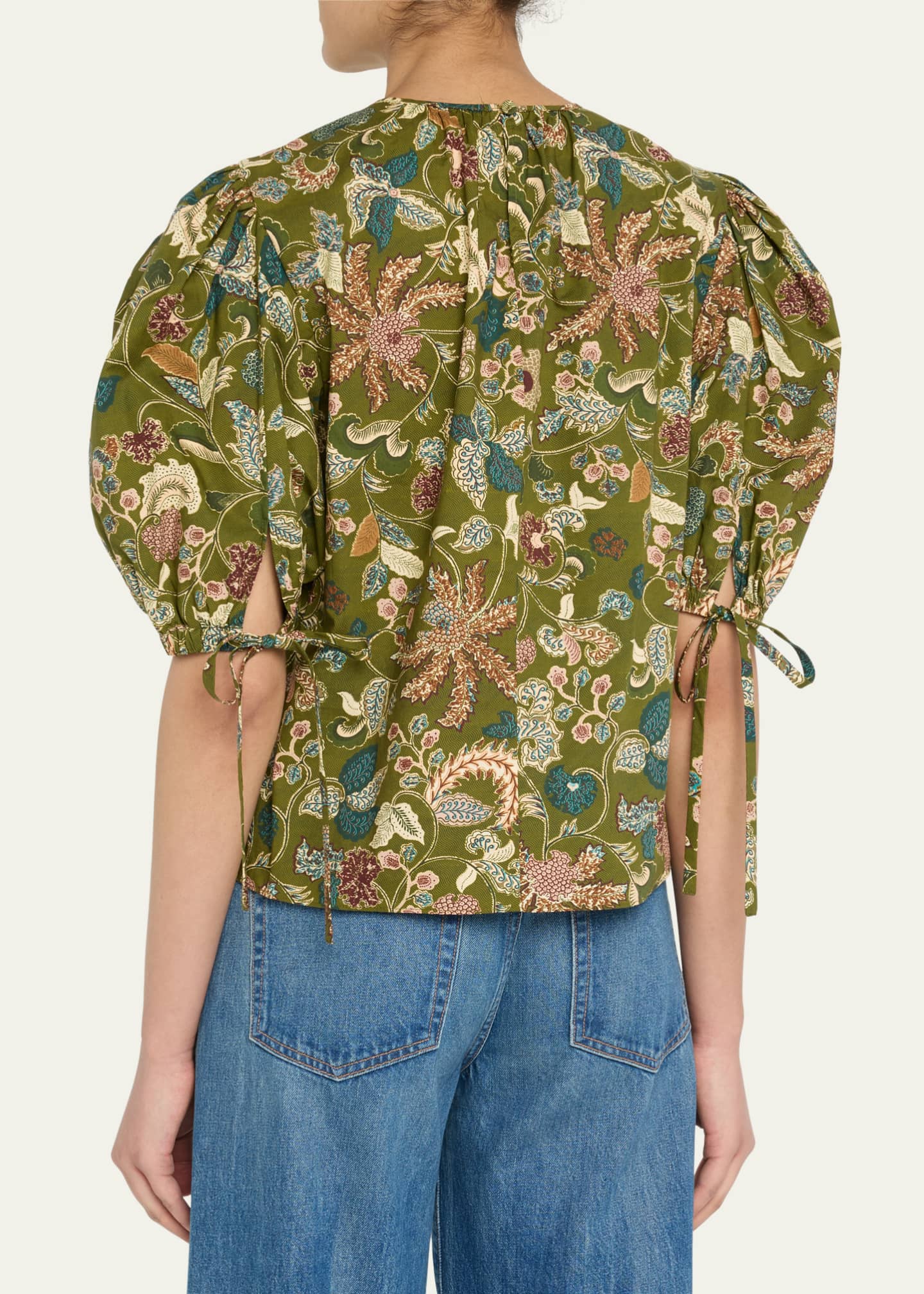 Ulla Johnson Coralie Puff-Sleeve Blouse Image 3 of 5