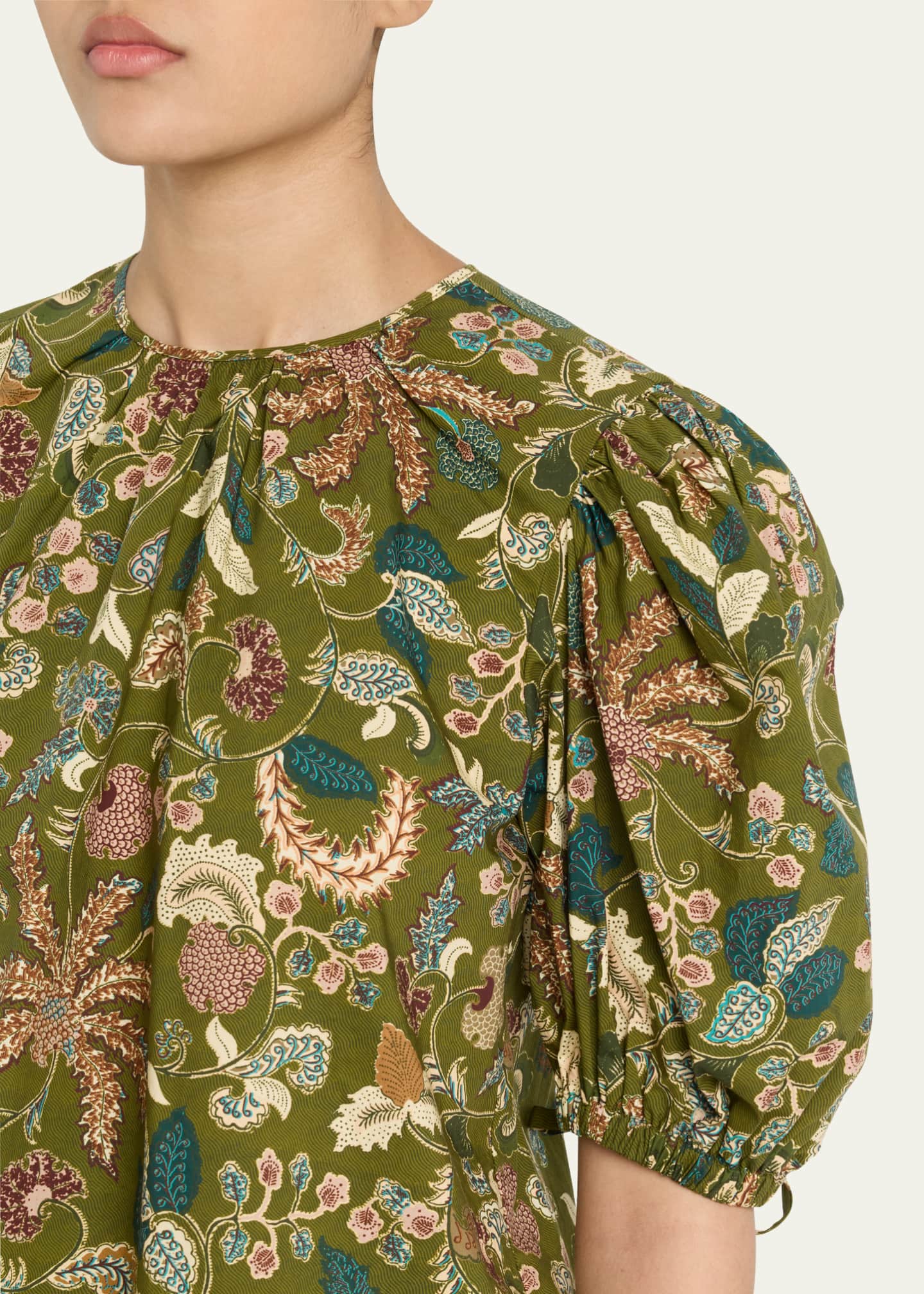 Ulla Johnson Coralie Puff-Sleeve Blouse Image 5 of 5