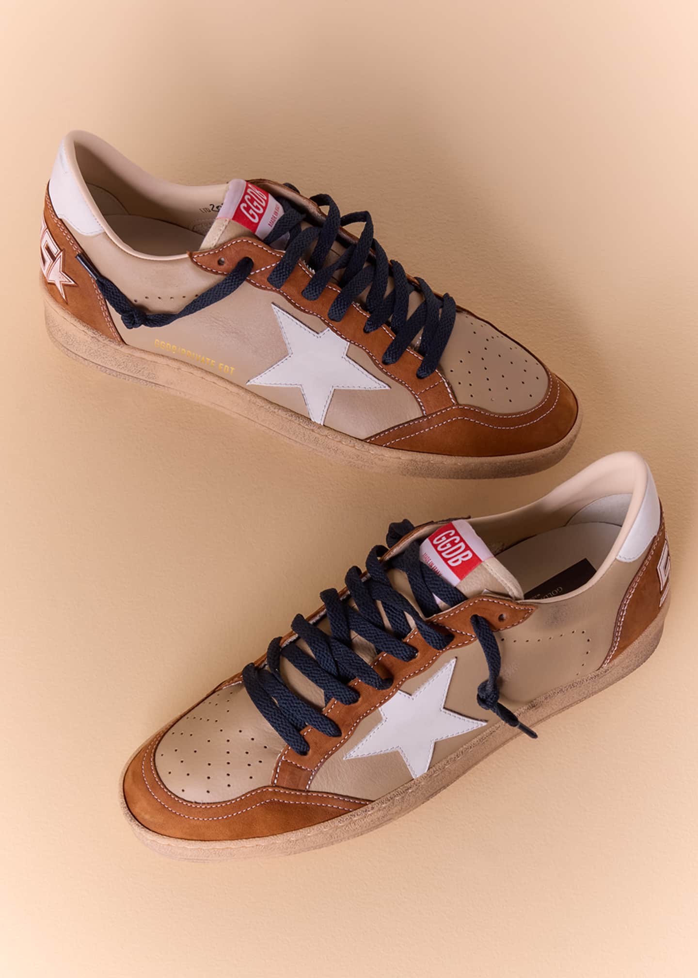 Golden Goose Men's Ballstar Low-Top Nubuck Leather Sneakers - Exclusive Image 2 of 5