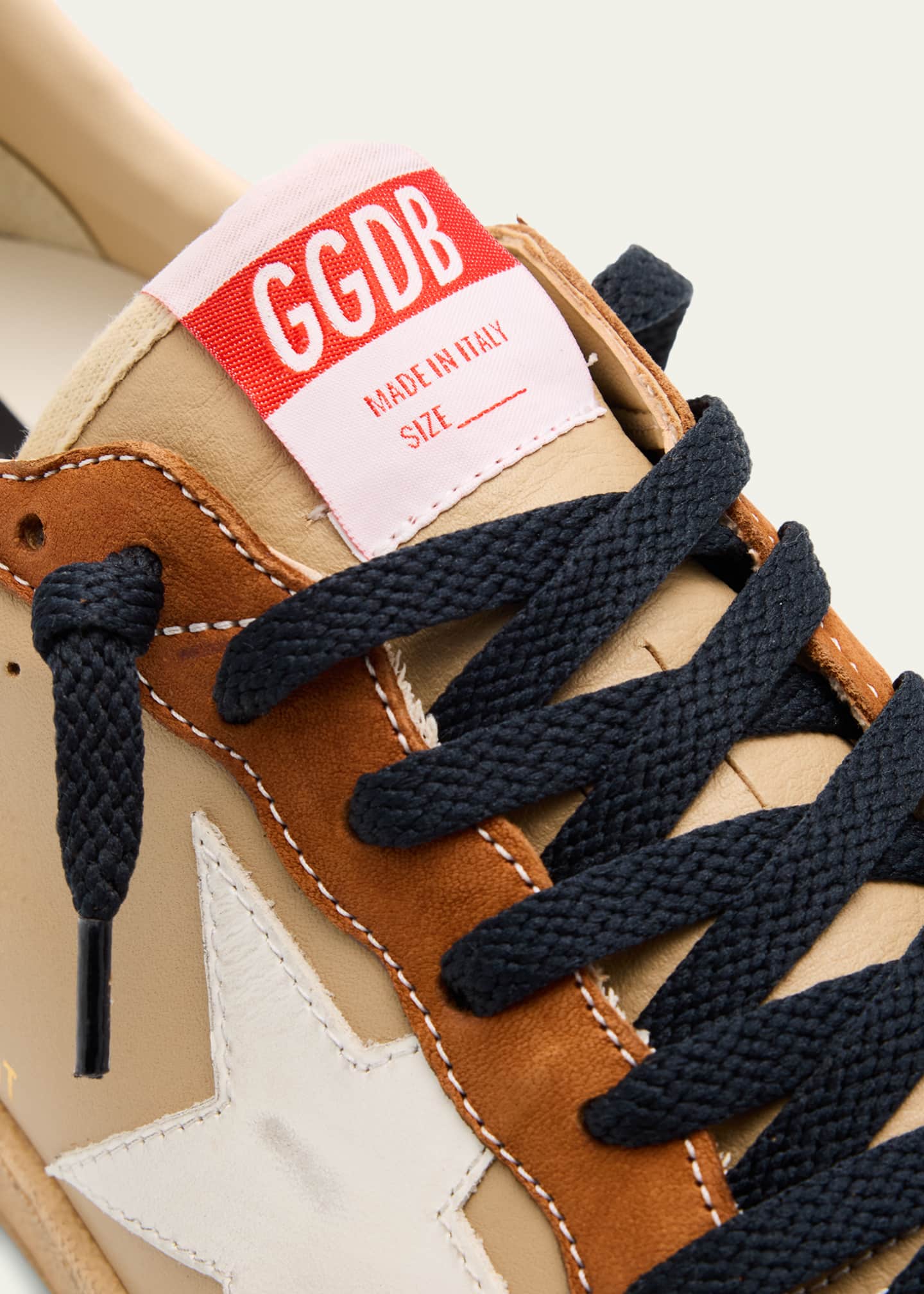 Golden Goose Men's Ballstar Low-Top Nubuck Leather Sneakers - Exclusive Image 4 of 5