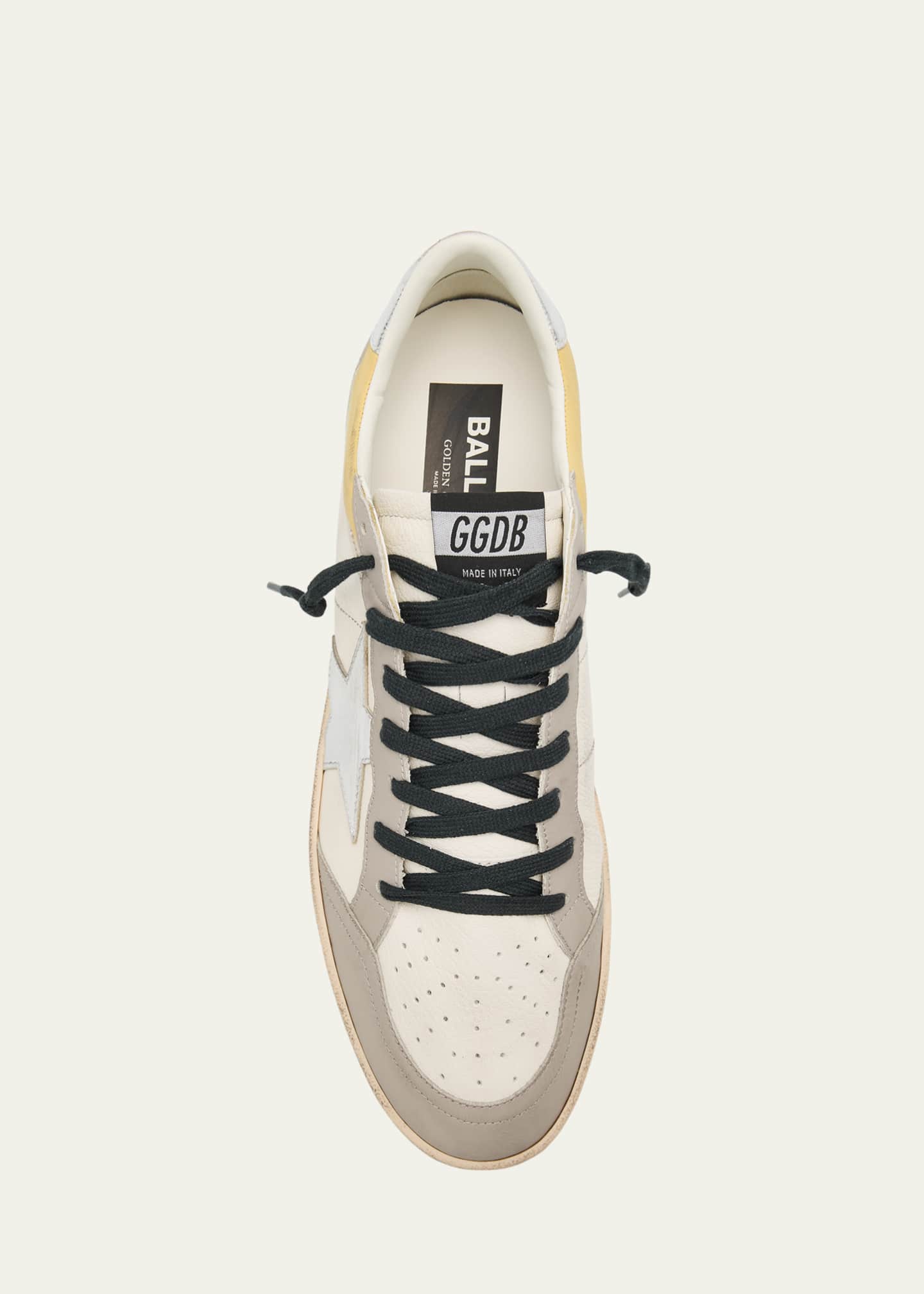 Golden Goose Men's Ballstar Metallic Leather Low-Top Sneakers, Exclusive Image 6 of 6