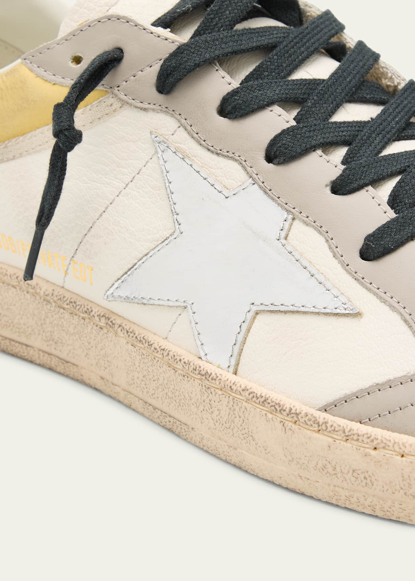 Golden Goose Men's Ballstar Metallic Leather Low-Top Sneakers, Exclusive Image 5 of 6
