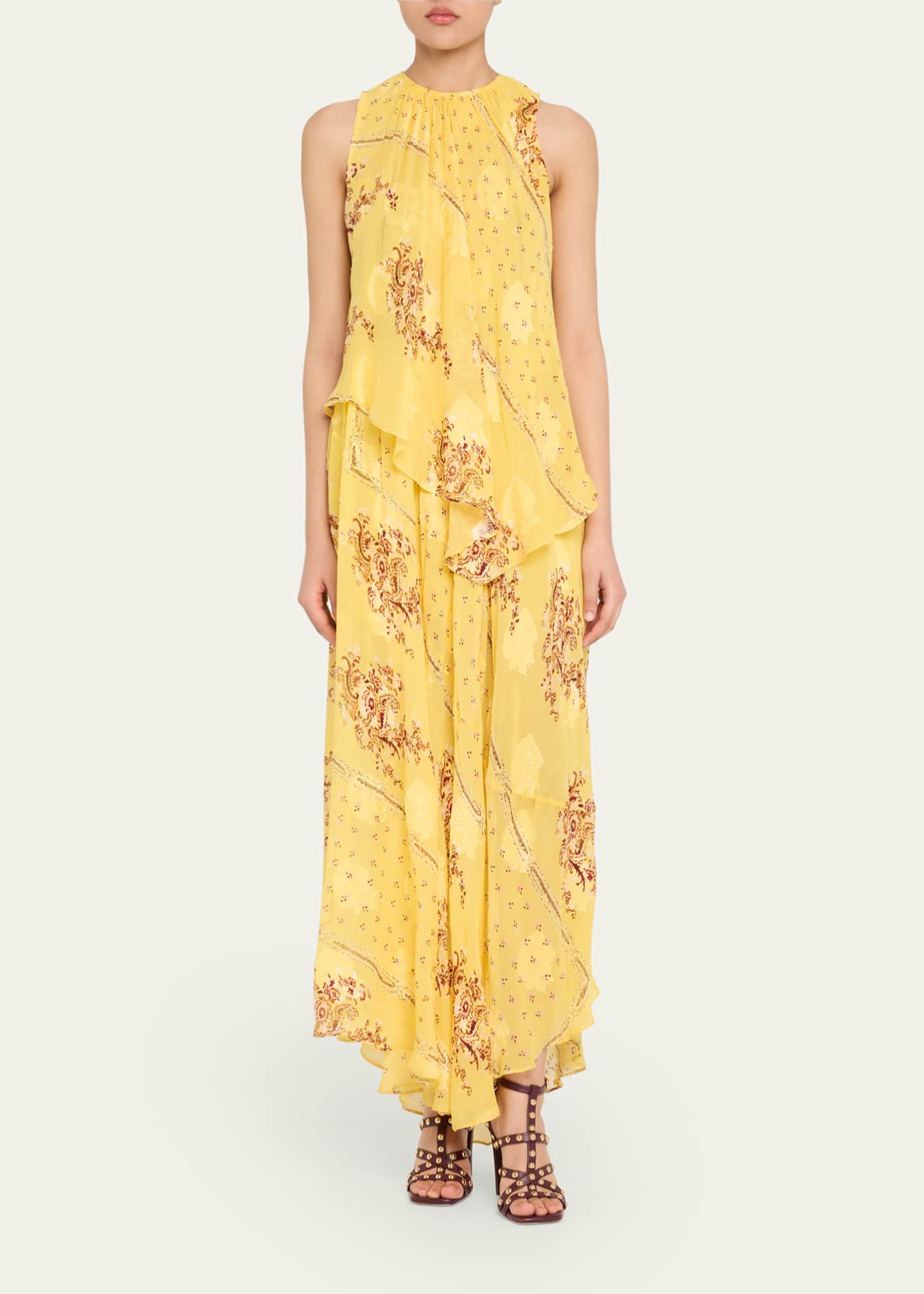 Caprice Asymmetric Layered Silk Dress