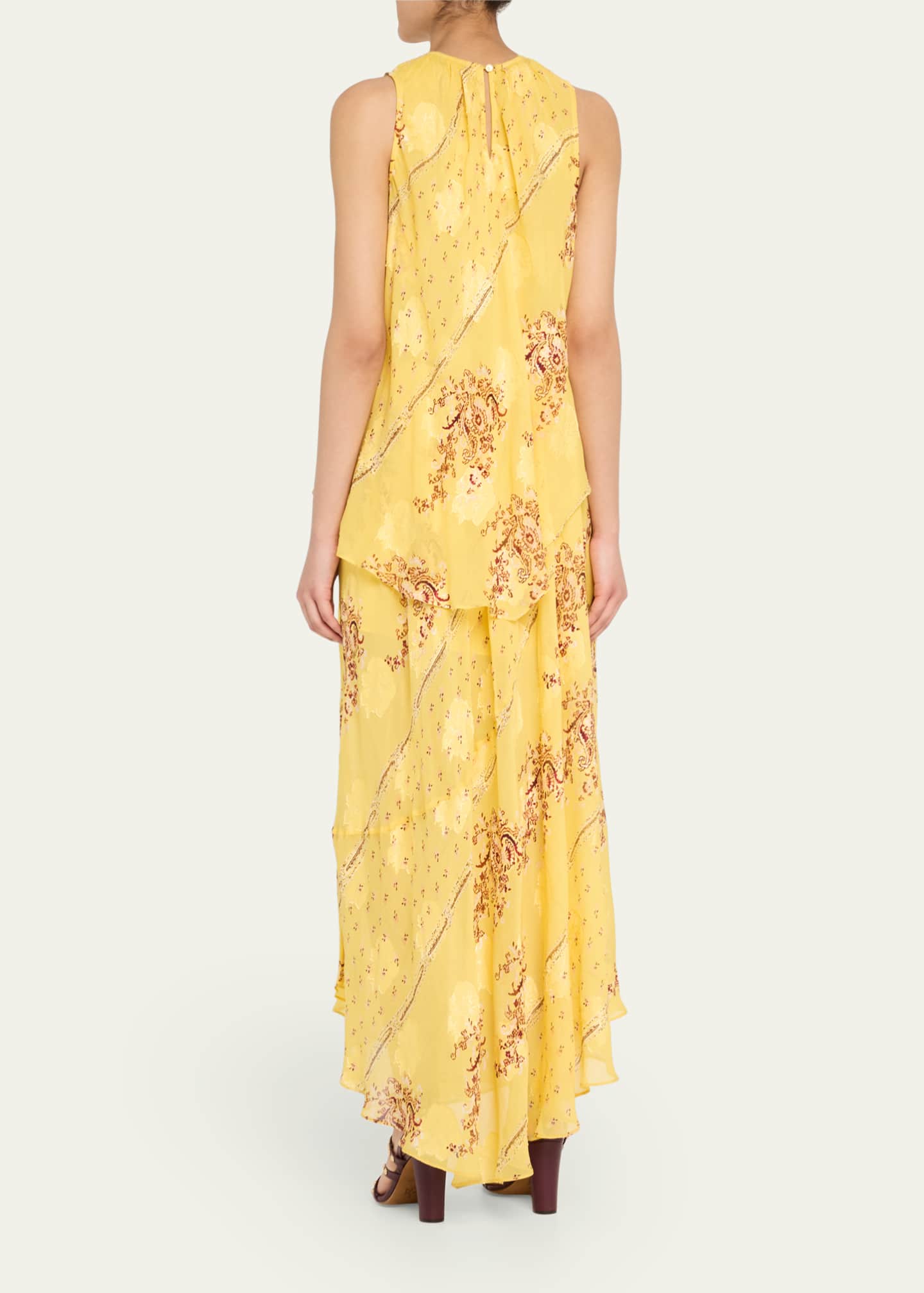 Caprice Asymmetric Layered Silk Dress