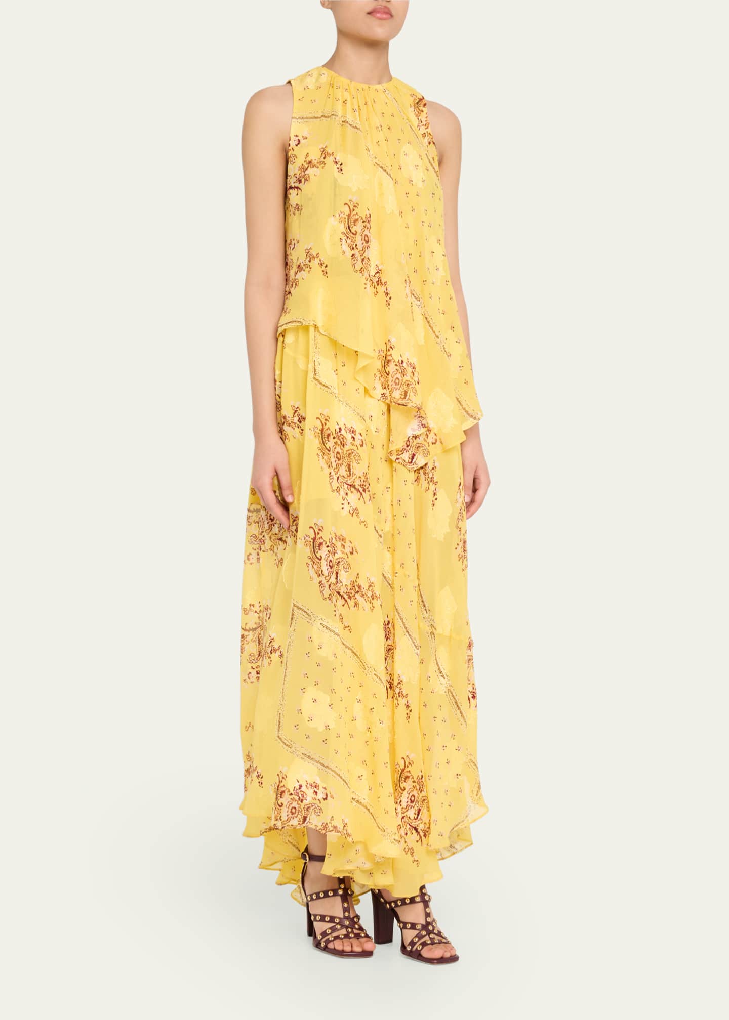 Caprice Asymmetric Layered Silk Dress