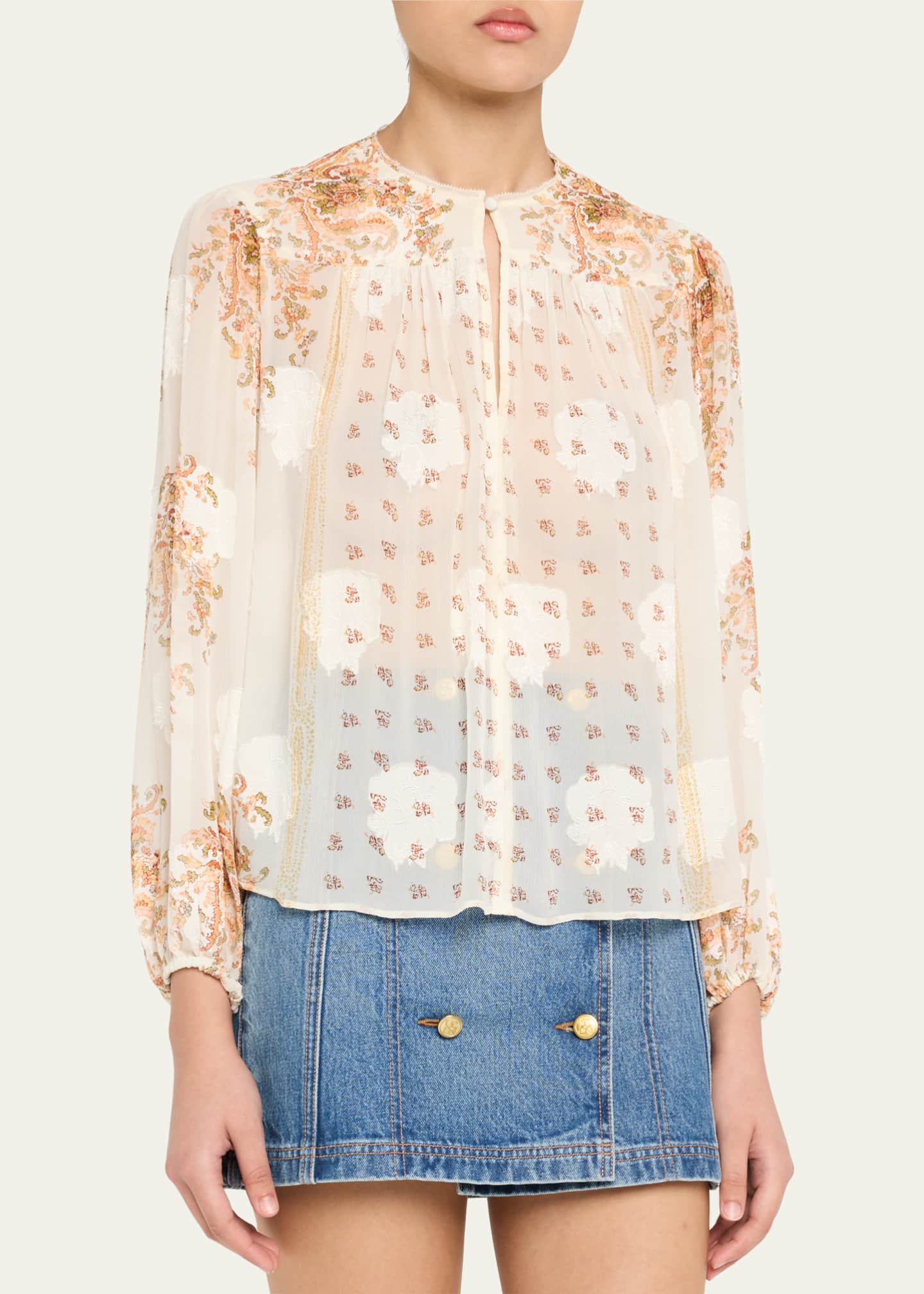 Ulla Johnson Aster Long-Sleeve Blouse Image 4 of 5