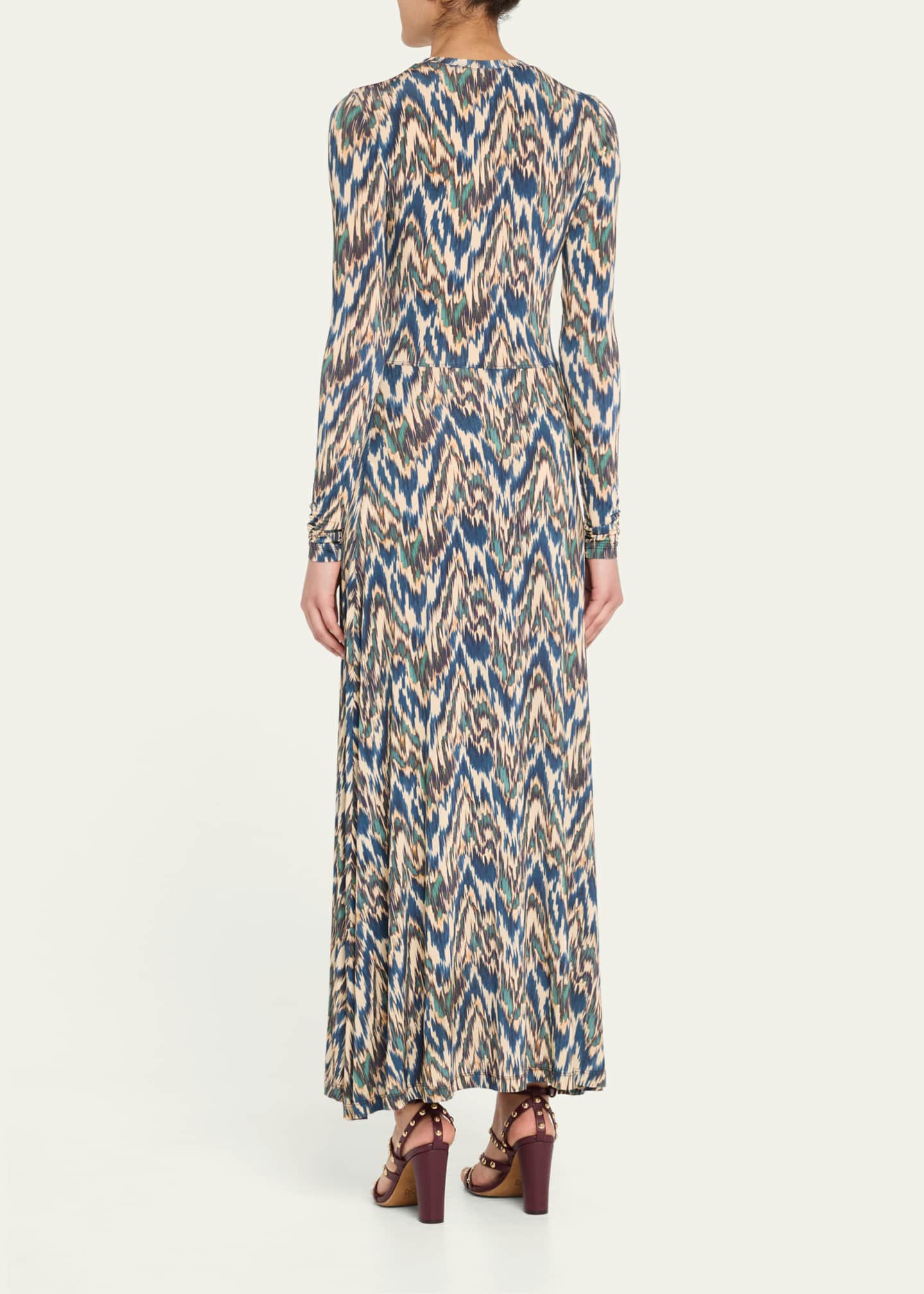 Ulla Johnson Naia Long-Sleeve Ruched Midi Dress Image 3 of 5