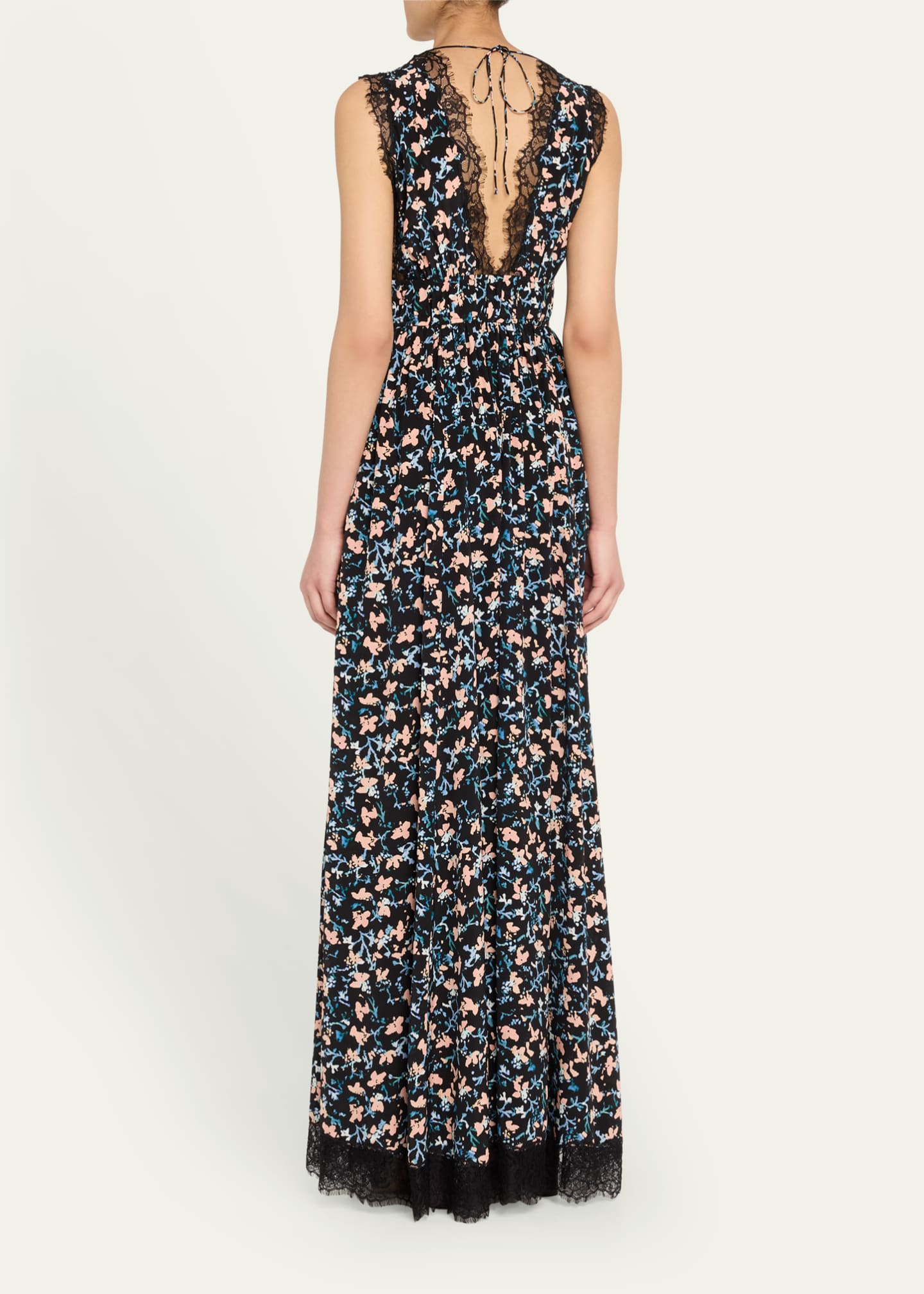 Ulla Johnson Marguerite V-Neck Silk Lace Gown Image 3 of 5