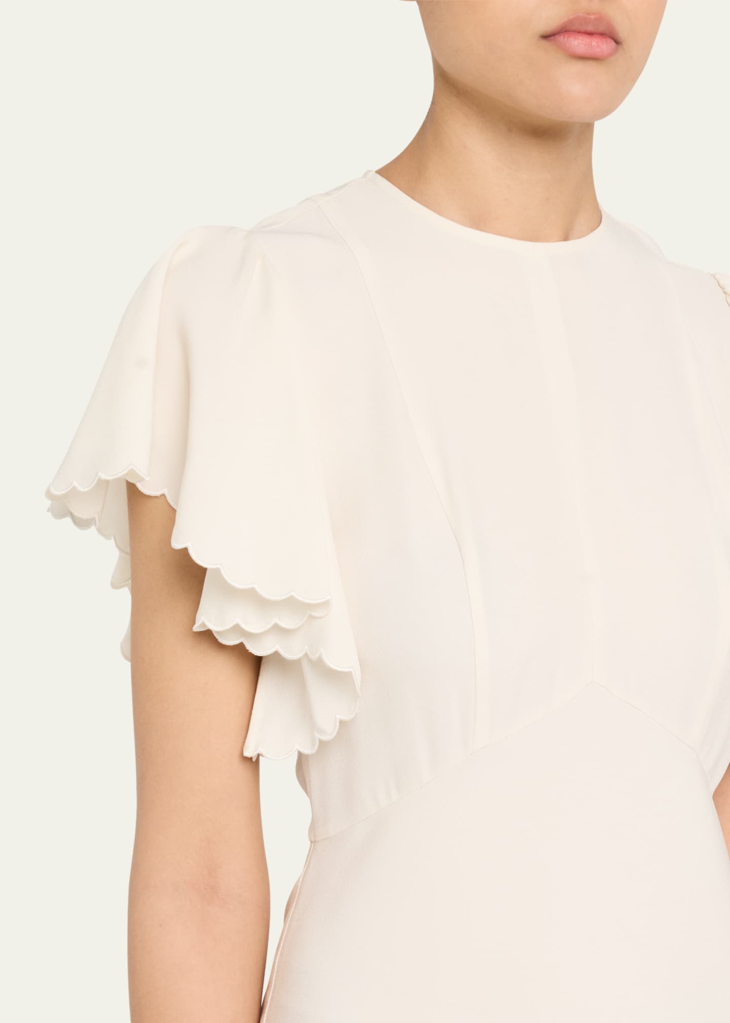 Ulla Johnson Blithe Flutter-Sleeve Midi Dress Image 5 of 5