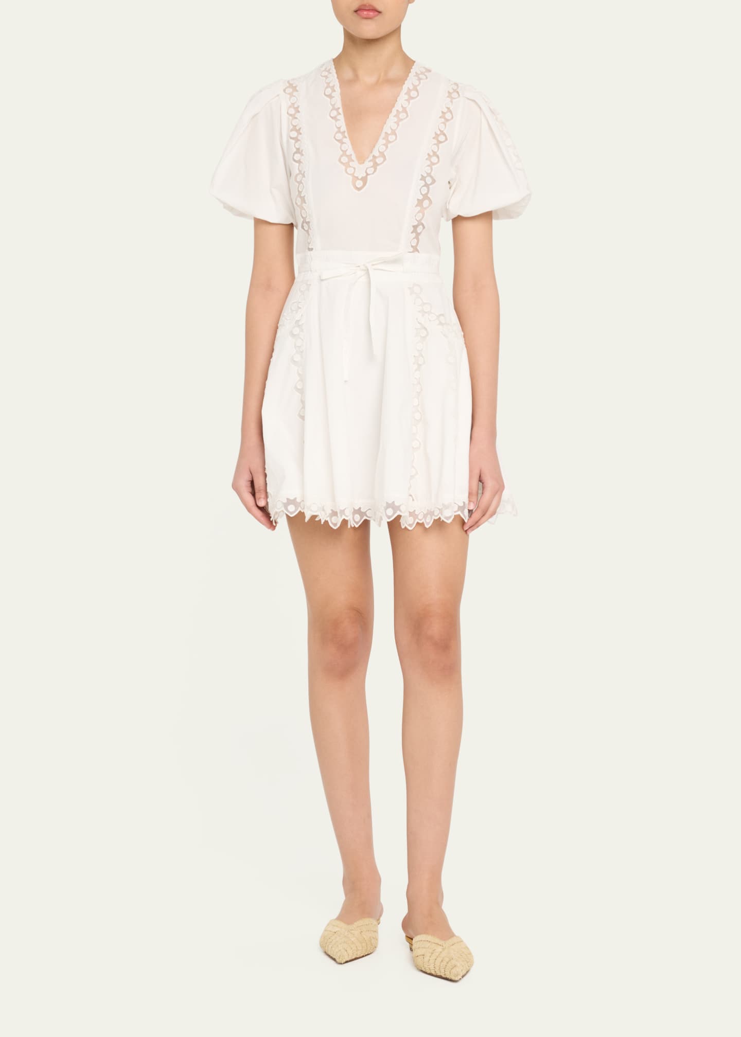 Ulla Johnson Camila Short-Sleeve Mini Dress Image 2 of 5