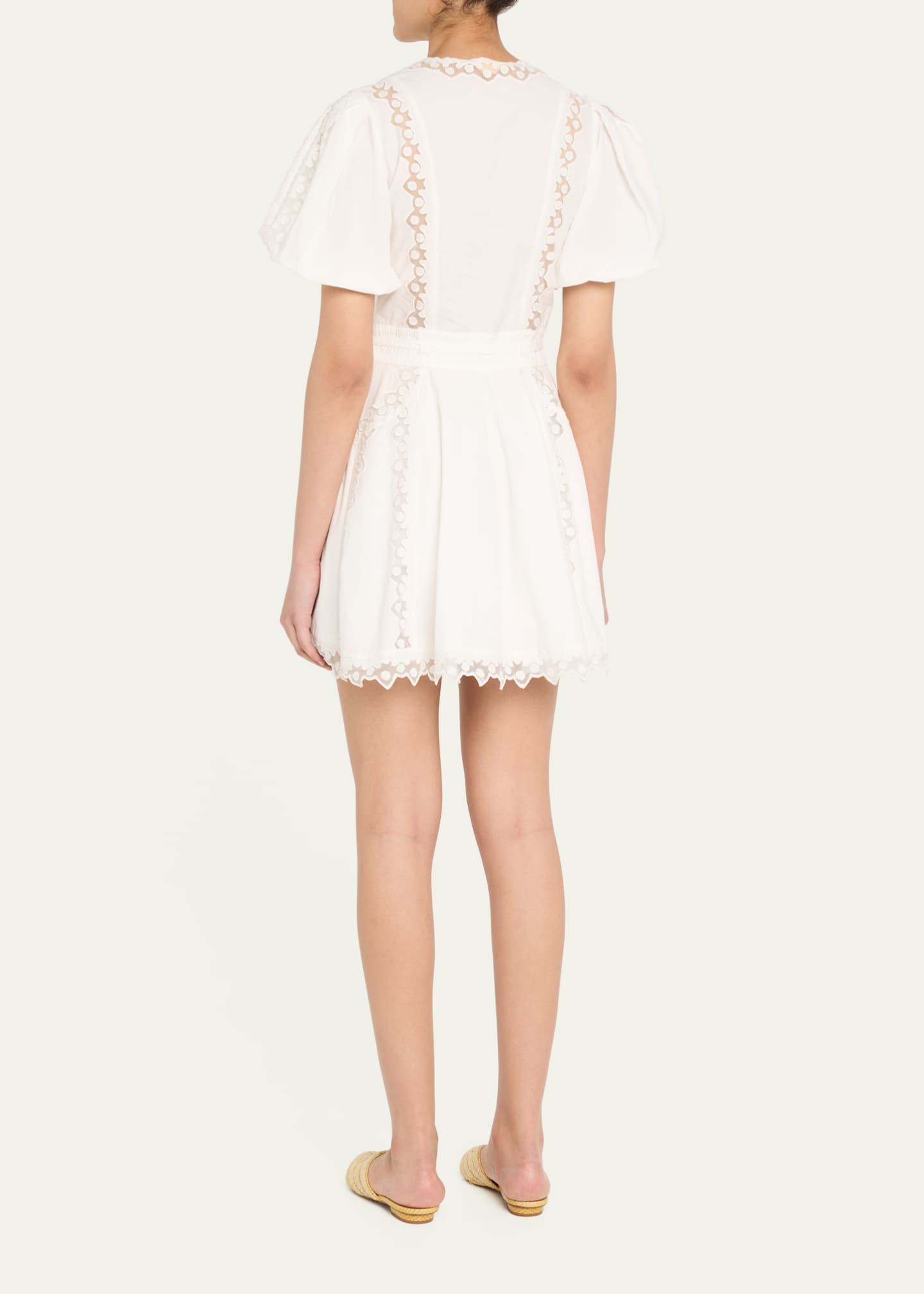 Ulla Johnson Camila Short-Sleeve Mini Dress Image 3 of 5