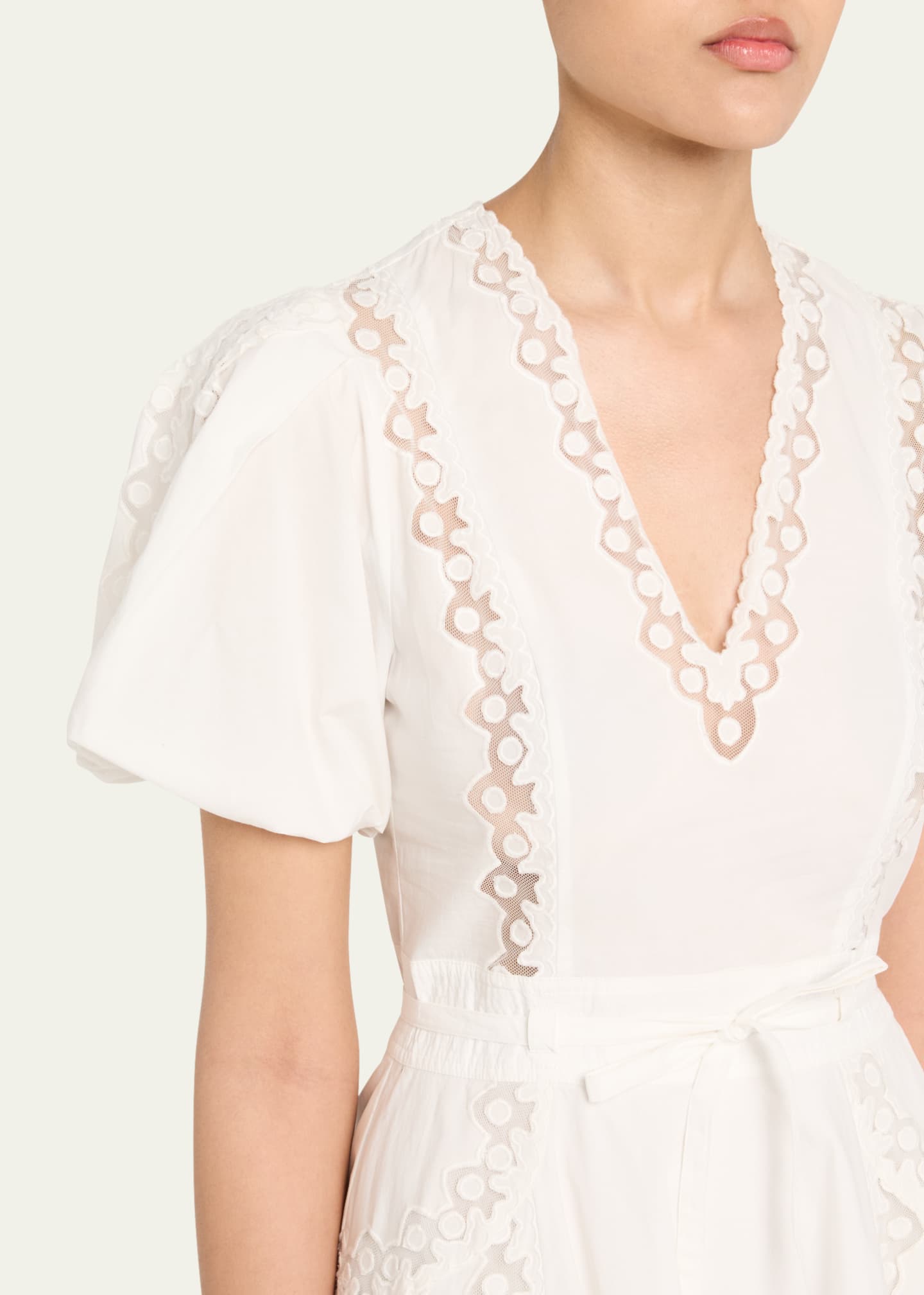 Ulla Johnson Camila Short-Sleeve Mini Dress Image 5 of 5