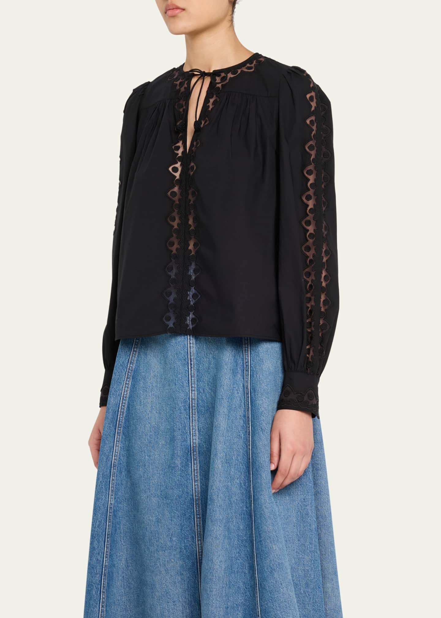 Ulla Johnson Kady Long-Sleeve Blouse Image 4 of 5