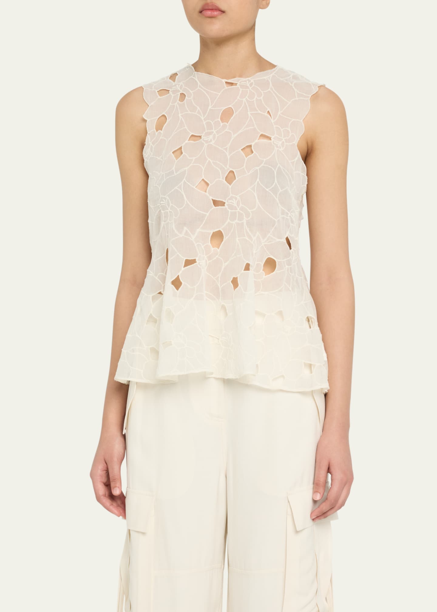 Ulla Johnson Ali Embroidered Sleeveless Top Image 4 of 5