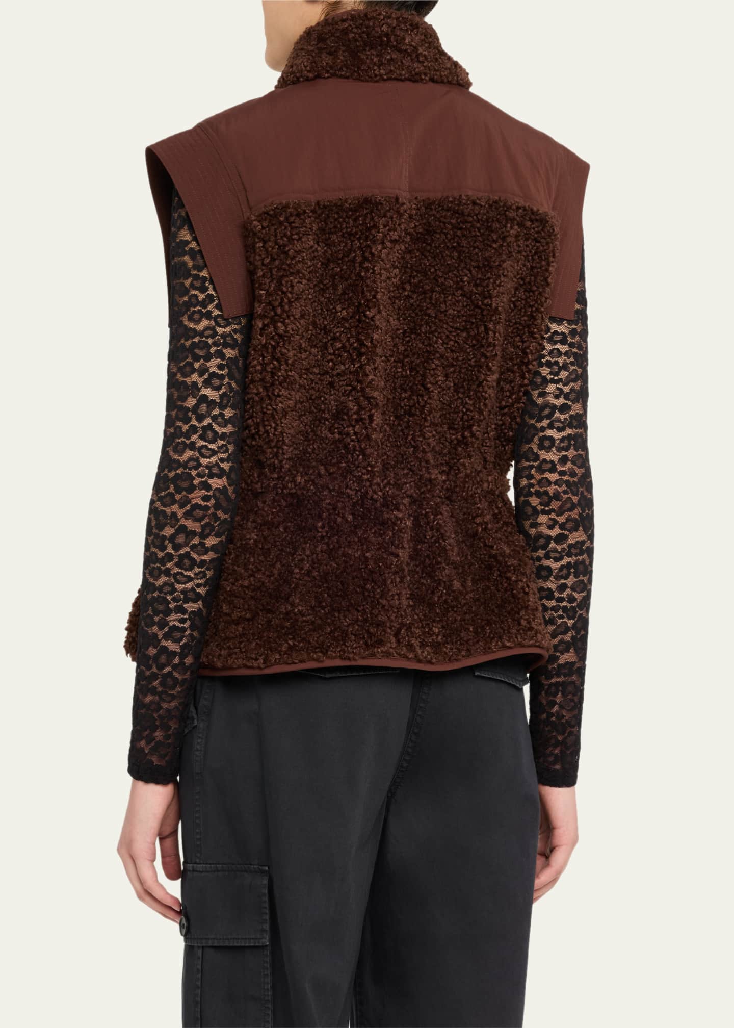 Ulla Johnson Tariet Drawstring Teddy Fleece Vest Image 3 of 5
