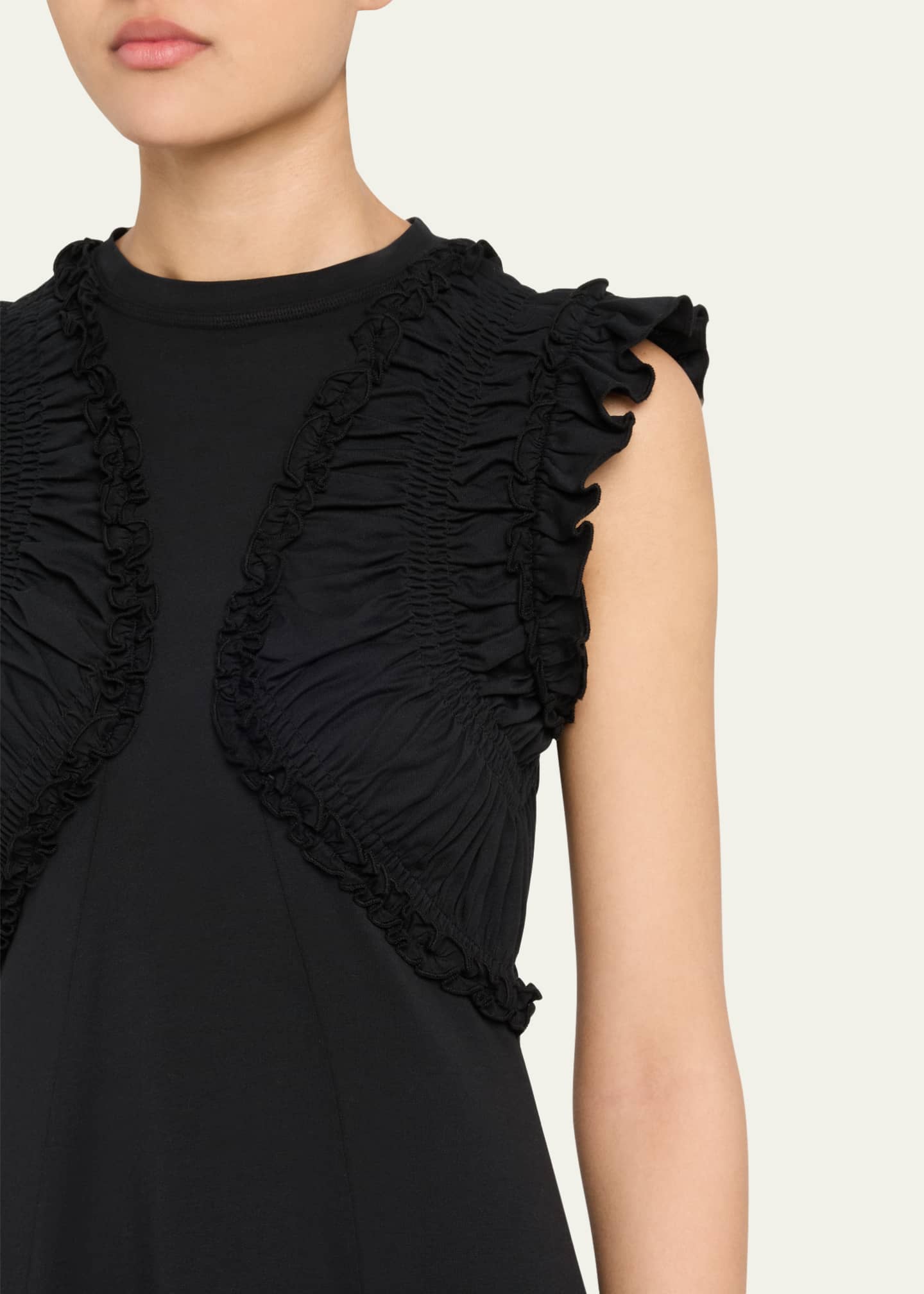 Ulla Johnson Shiva Sleeveless Ruffled Midi Dress Image 5 of 5