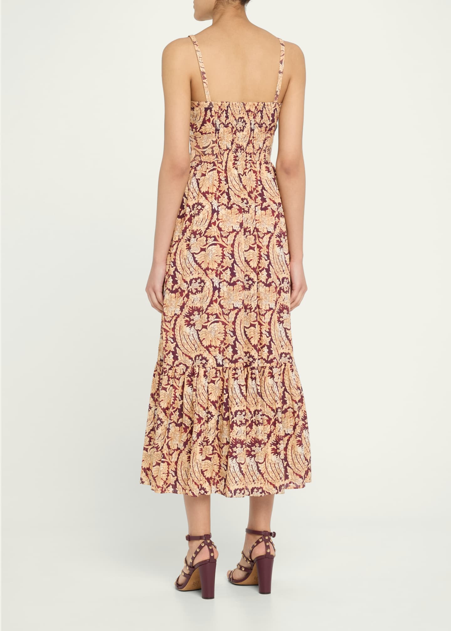 Ulla Johnson Nadine Sweetheart Cami Midi Dress Image 3 of 5