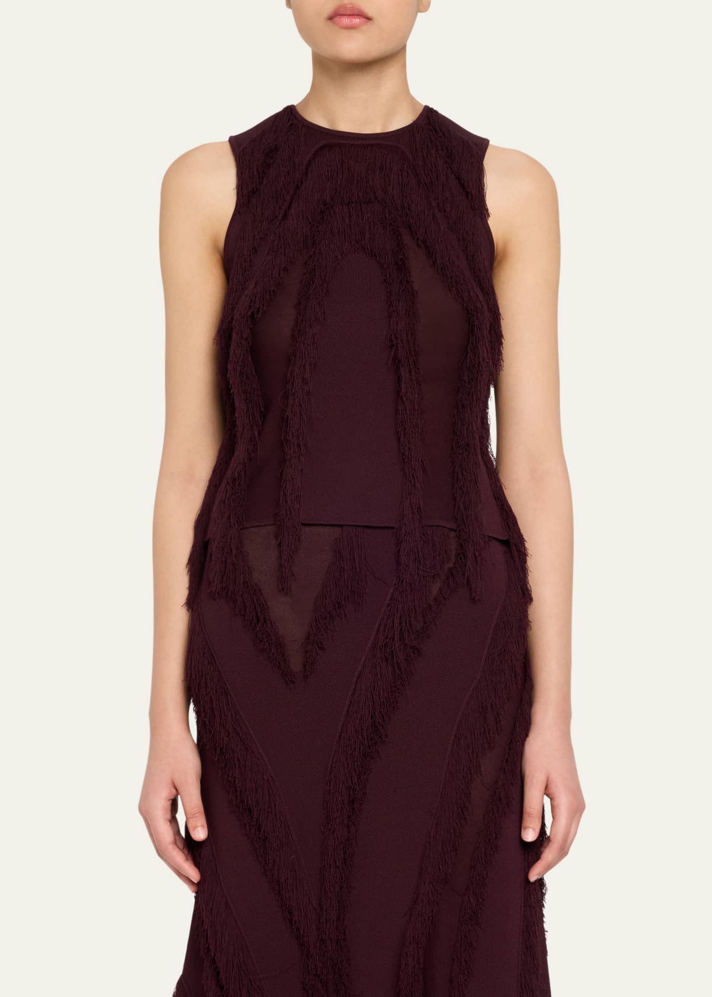 Ulla Johnson Bonnie Sleeveless Fringe Knit Top Image 4 of 5