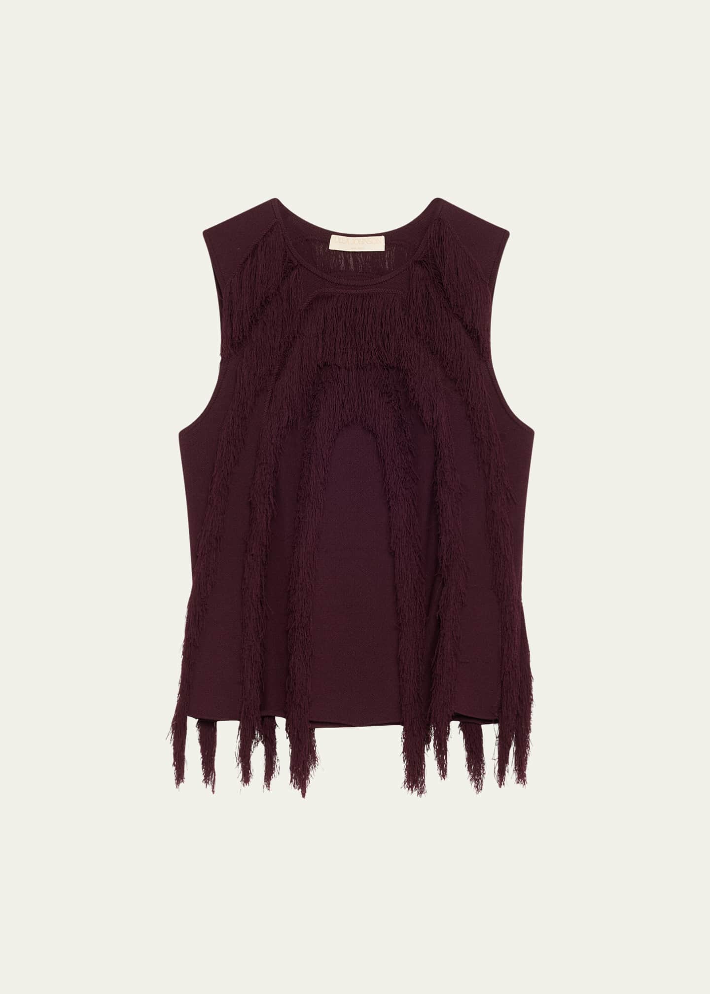 Ulla Johnson Bonnie Sleeveless Fringe Knit Top Image 1 of 5