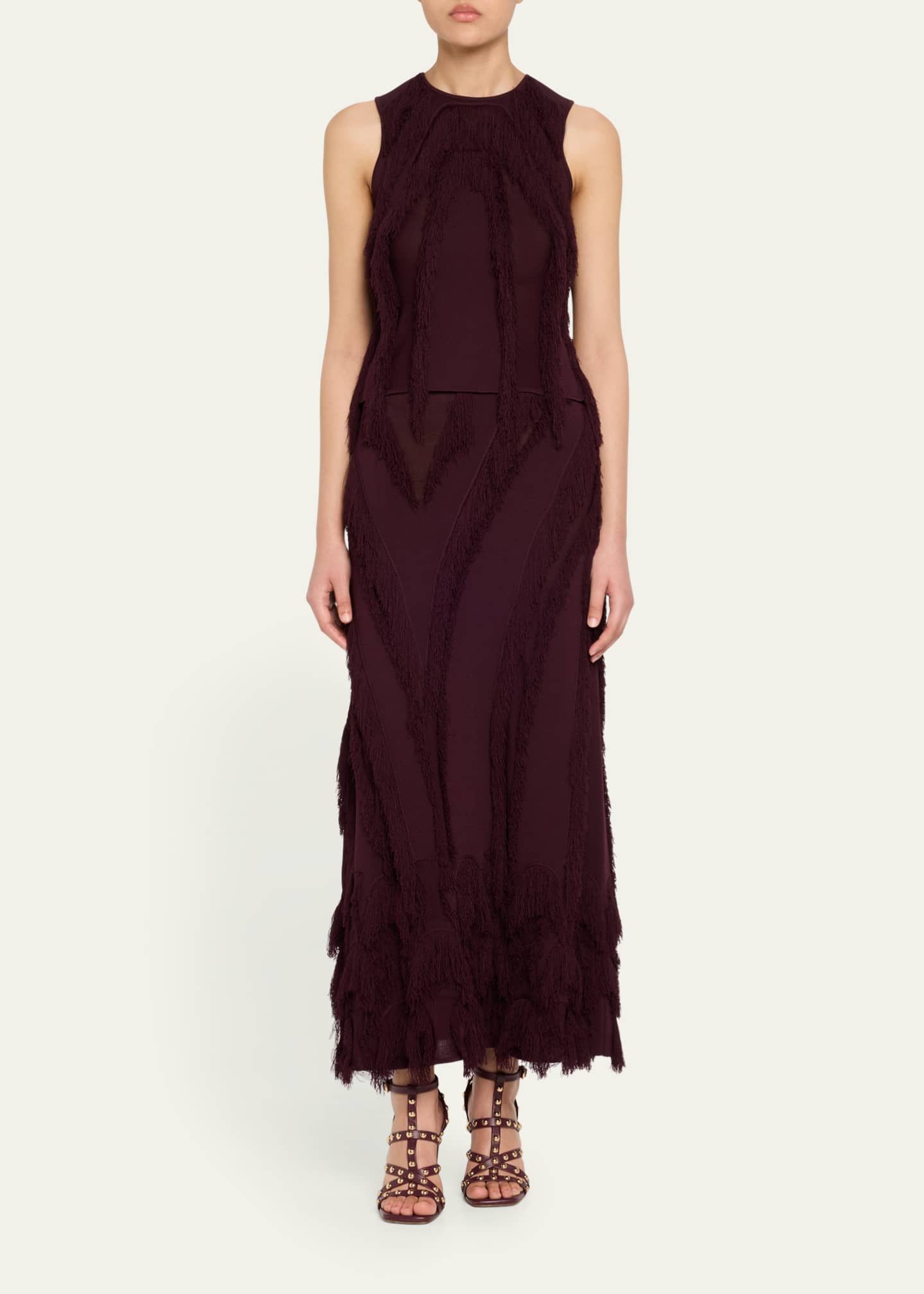 Ulla Johnson Astrid Macrame Fringe Knit Maxi Skirt Image 2 of 5