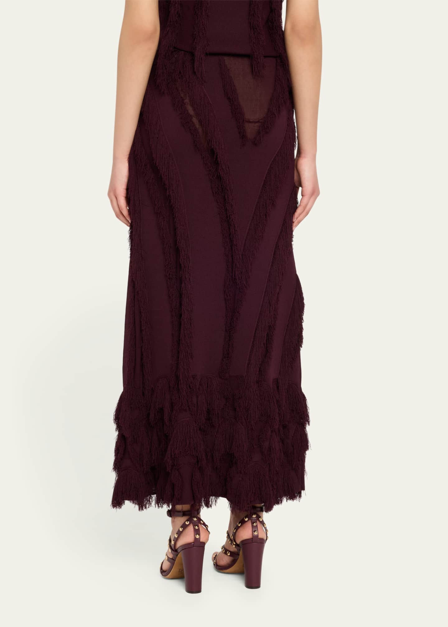 Ulla Johnson Astrid Macrame Fringe Knit Maxi Skirt Image 3 of 5