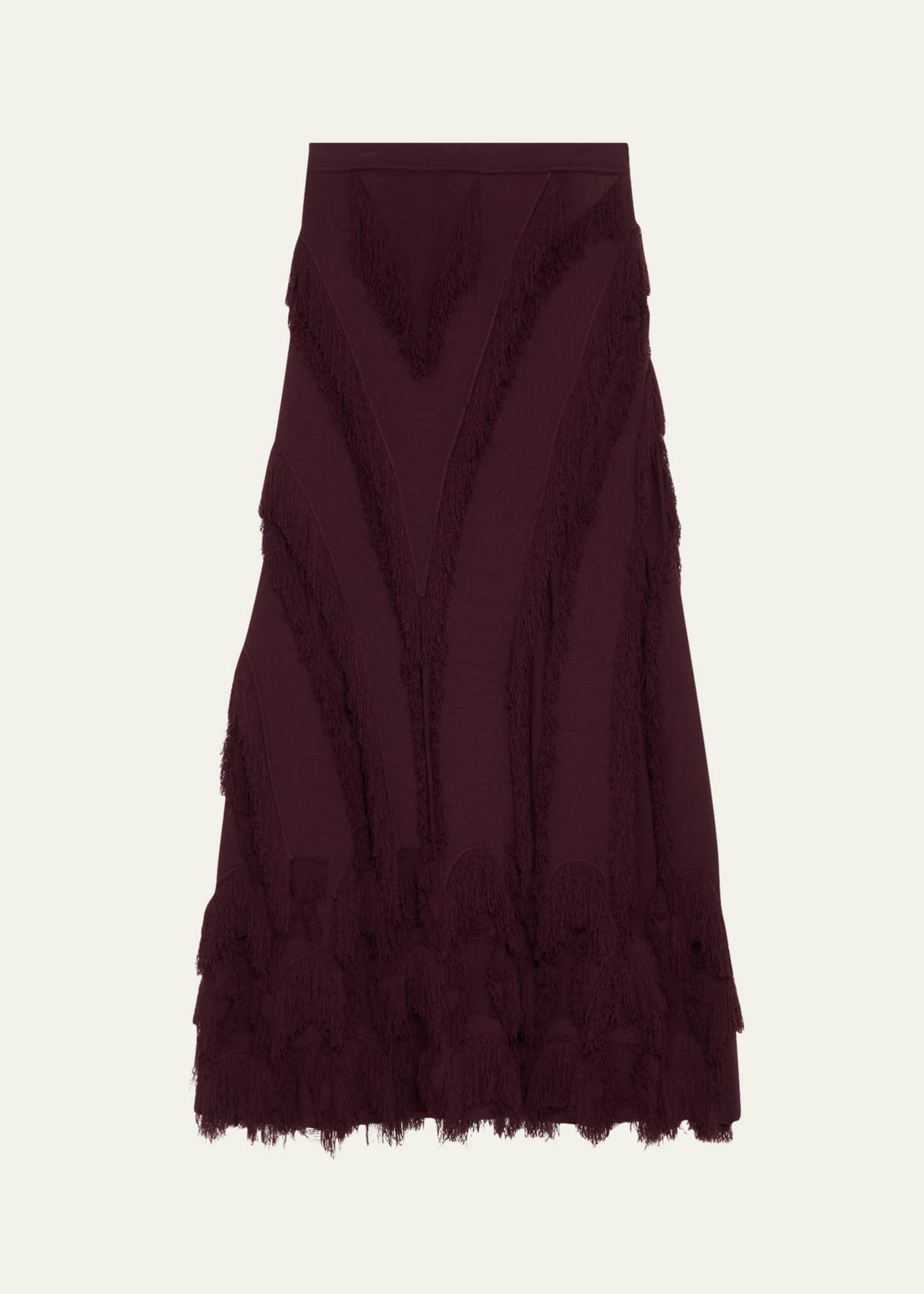 Ulla Johnson Astrid Macrame Fringe Knit Maxi Skirt Image 1 of 5