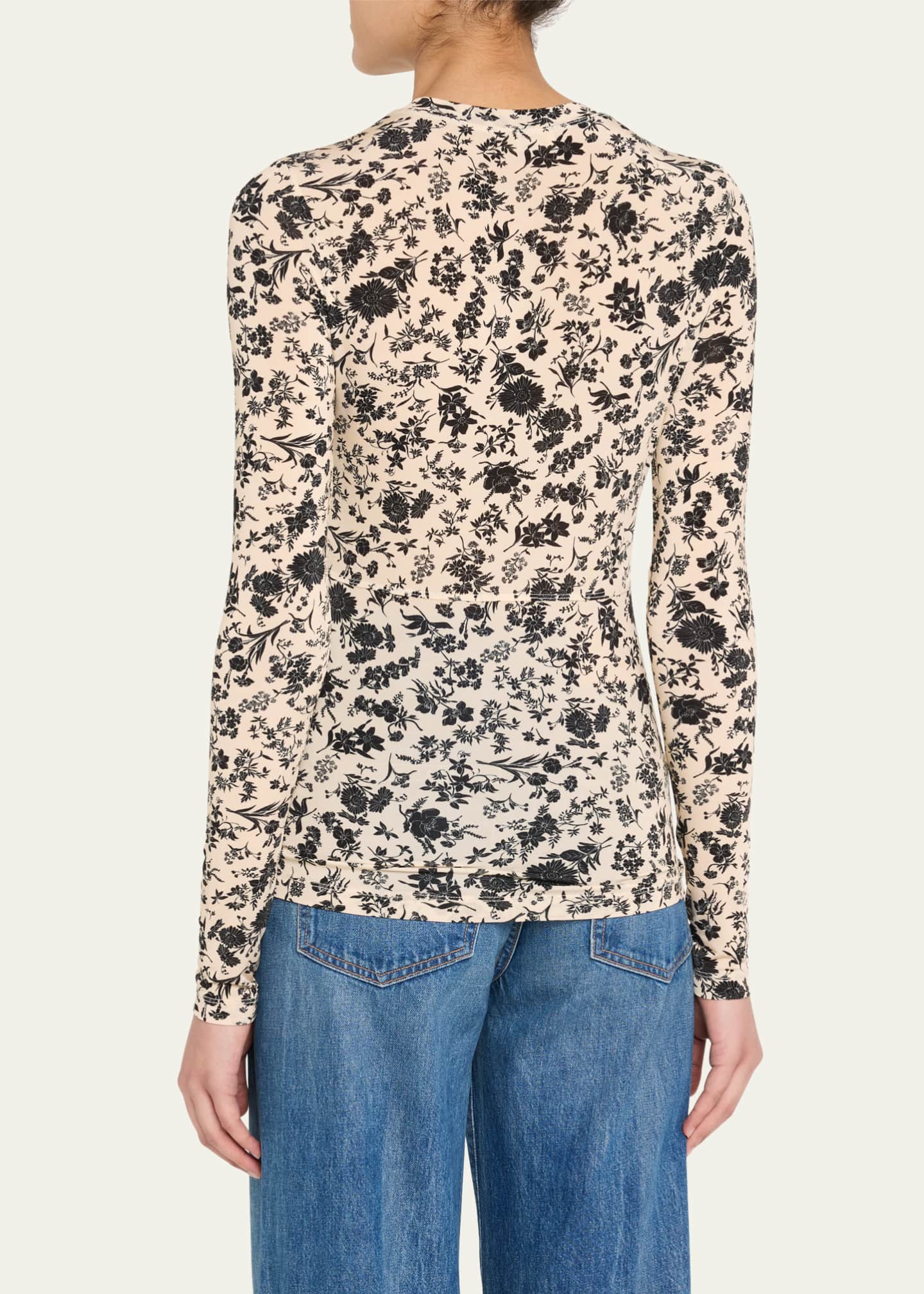 Ulla Johnson Neri Long-Sleeve Ruched Top Image 3 of 5
