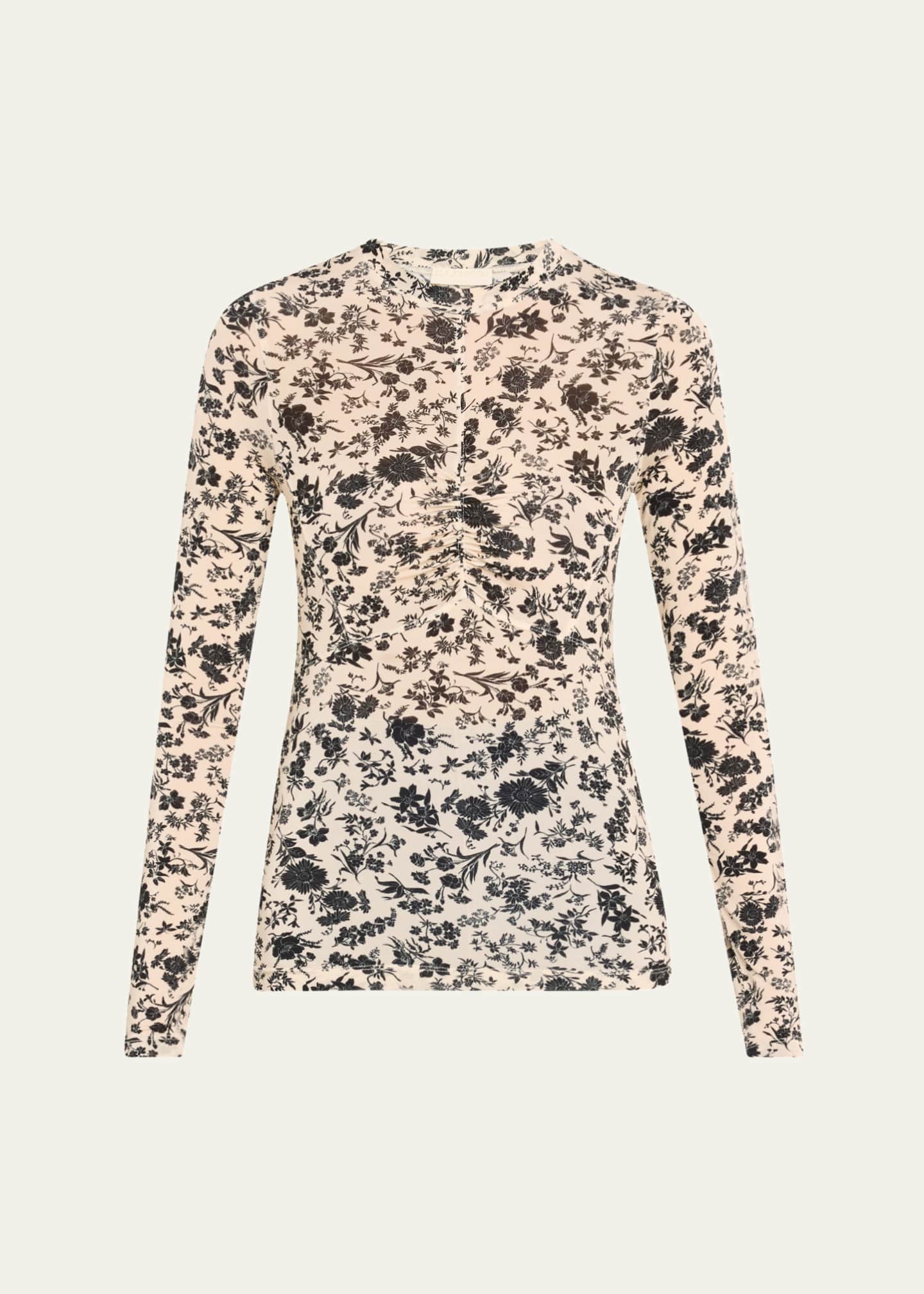 Ulla Johnson Neri Long-Sleeve Ruched Top Image 1 of 5