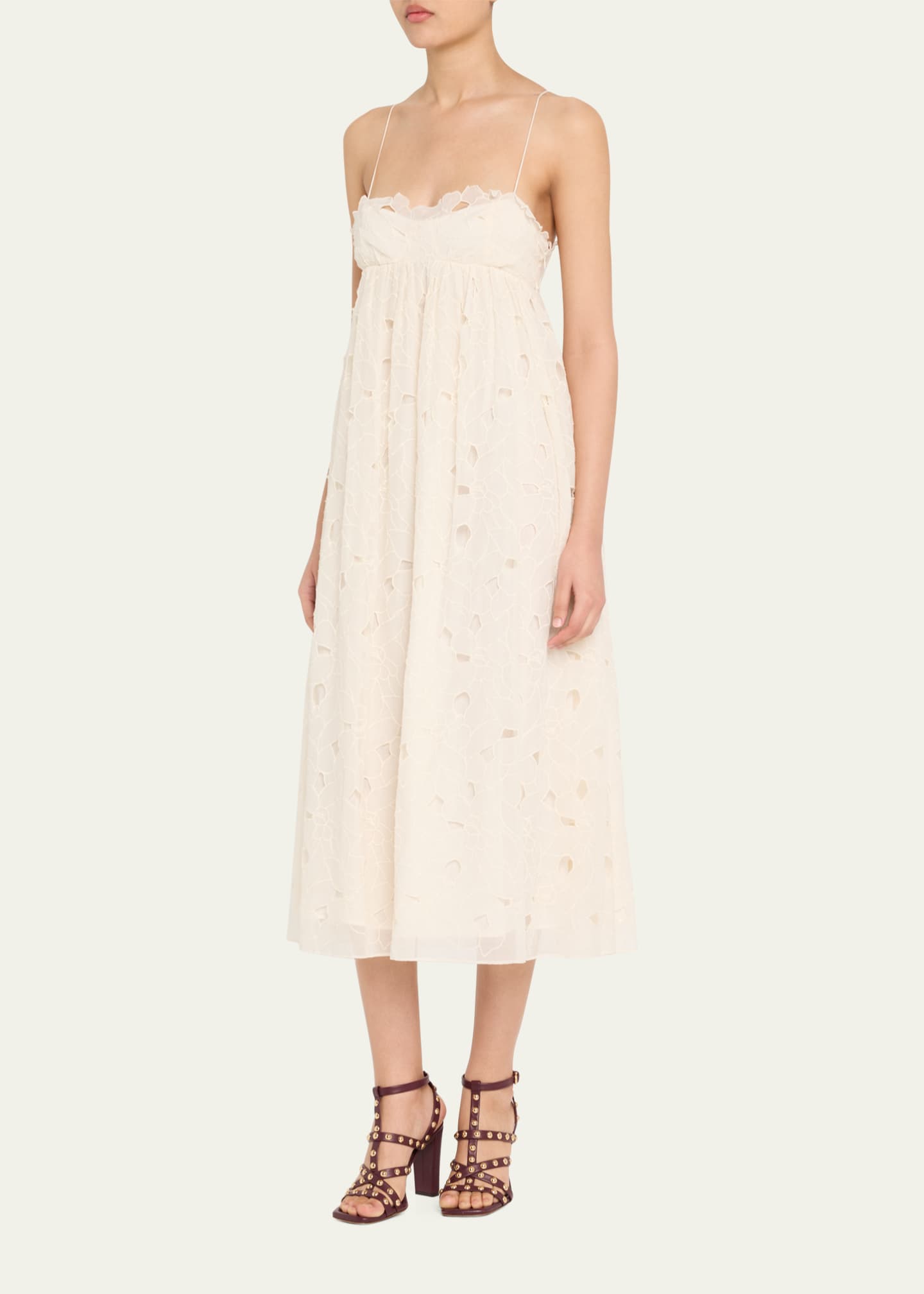 Ulla Johnson Marina Empire Cotton Cami Midi Dress Image 4 of 5