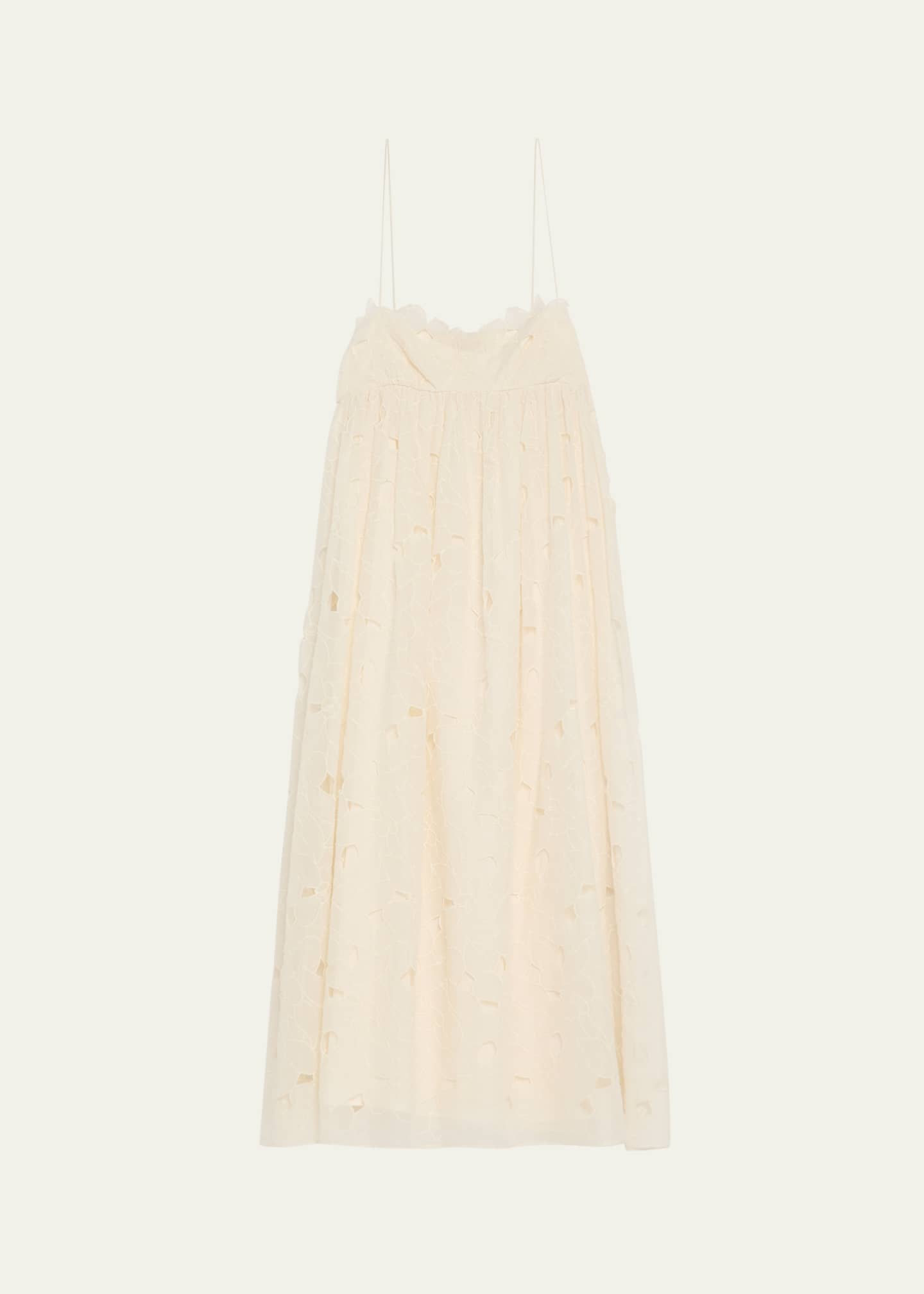 Ulla Johnson Marina Empire Cotton Cami Midi Dress Image 1 of 5