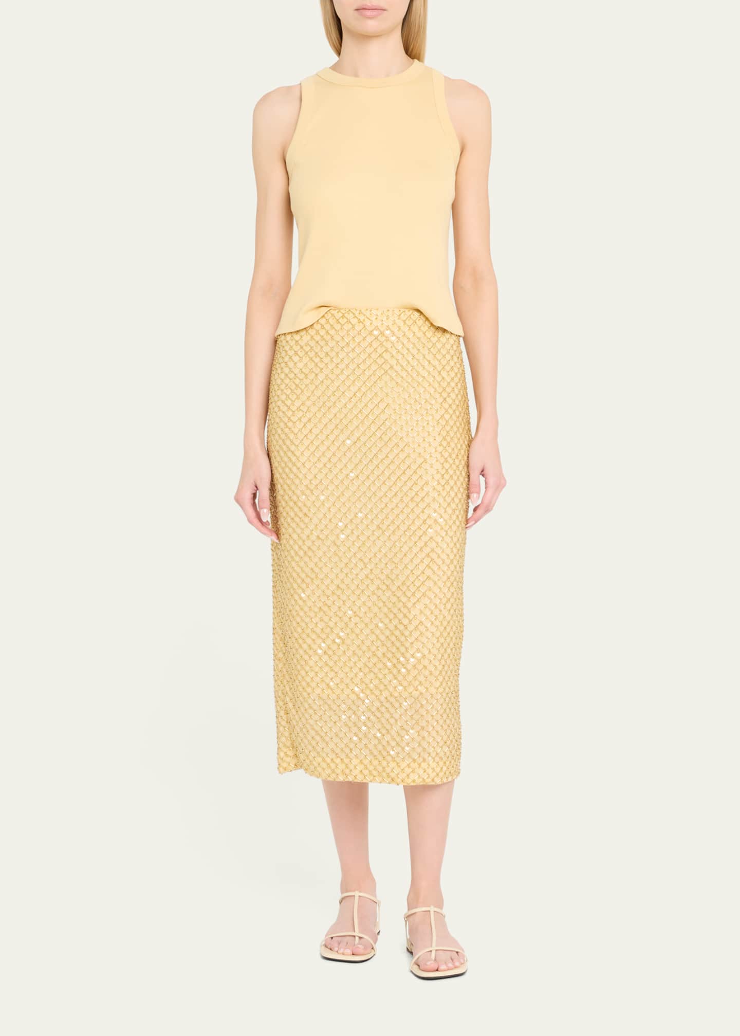 Veronica Beard Allora Beaded Midi Skirt Image 2 of 5