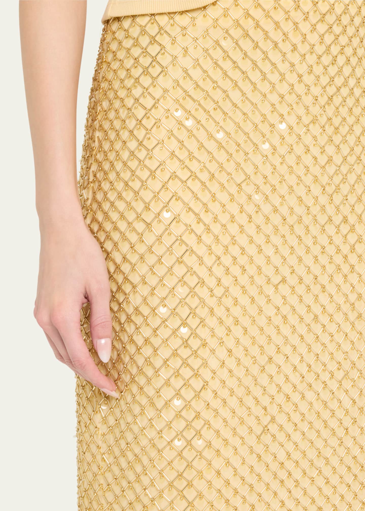 Veronica Beard Allora Beaded Midi Skirt Image 5 of 5