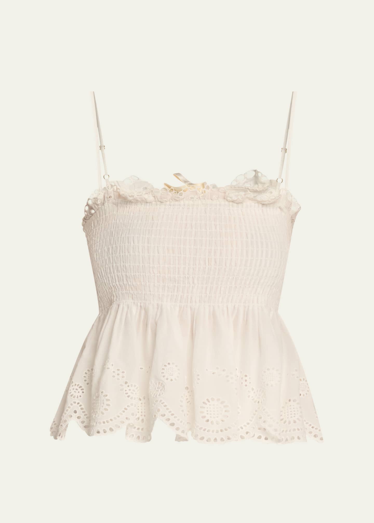 Condie Eyelet Peplum Top - Thumbnail 1