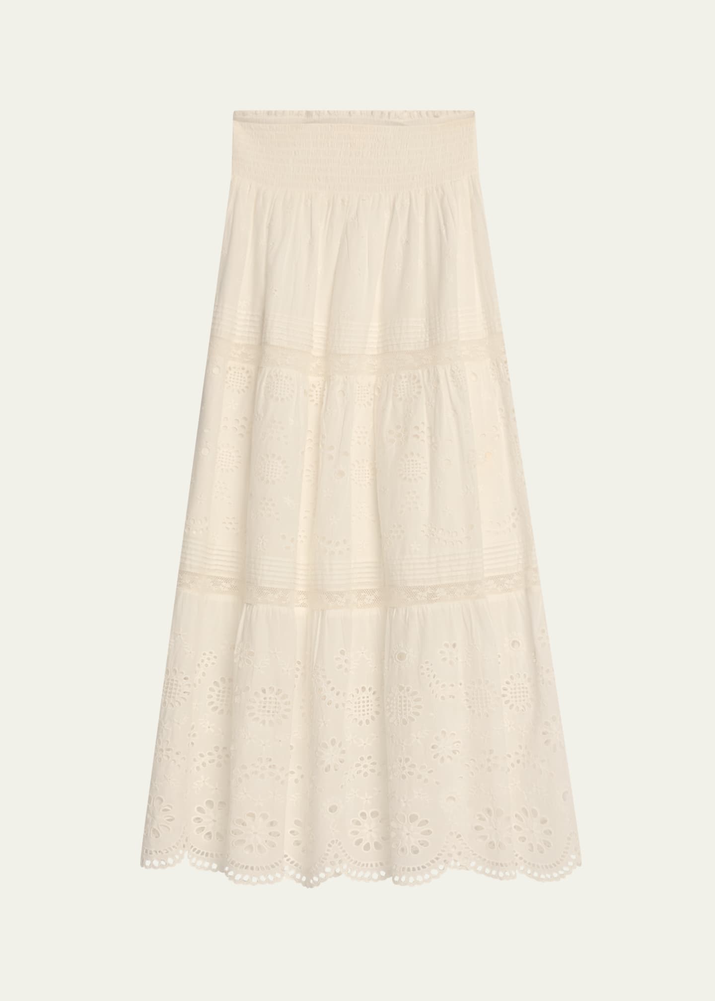 Miloti Embroidered Midi Skirt