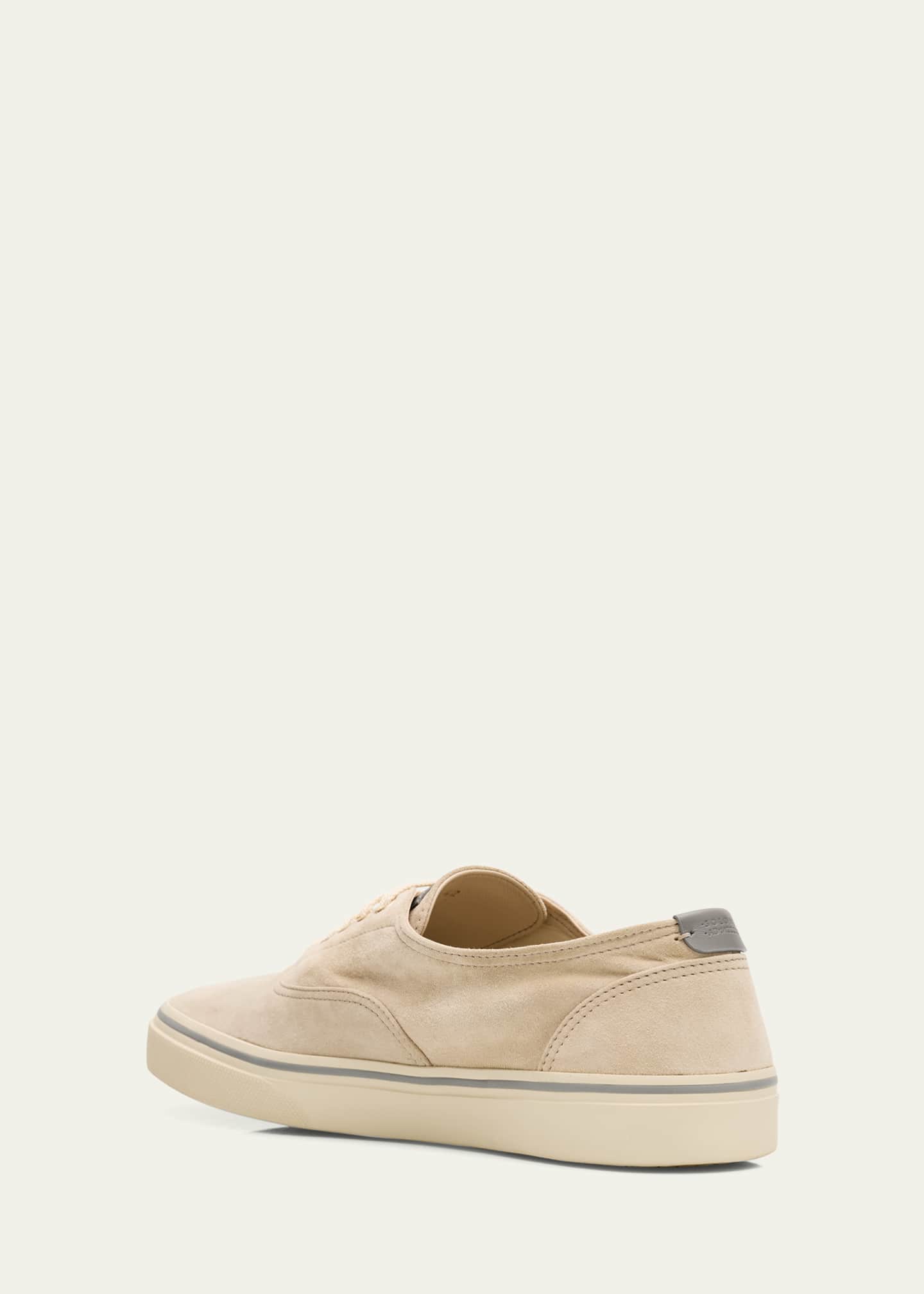 Brunello Cucinelli Men's Low-Top Suede Sneakers Image 2 of 5