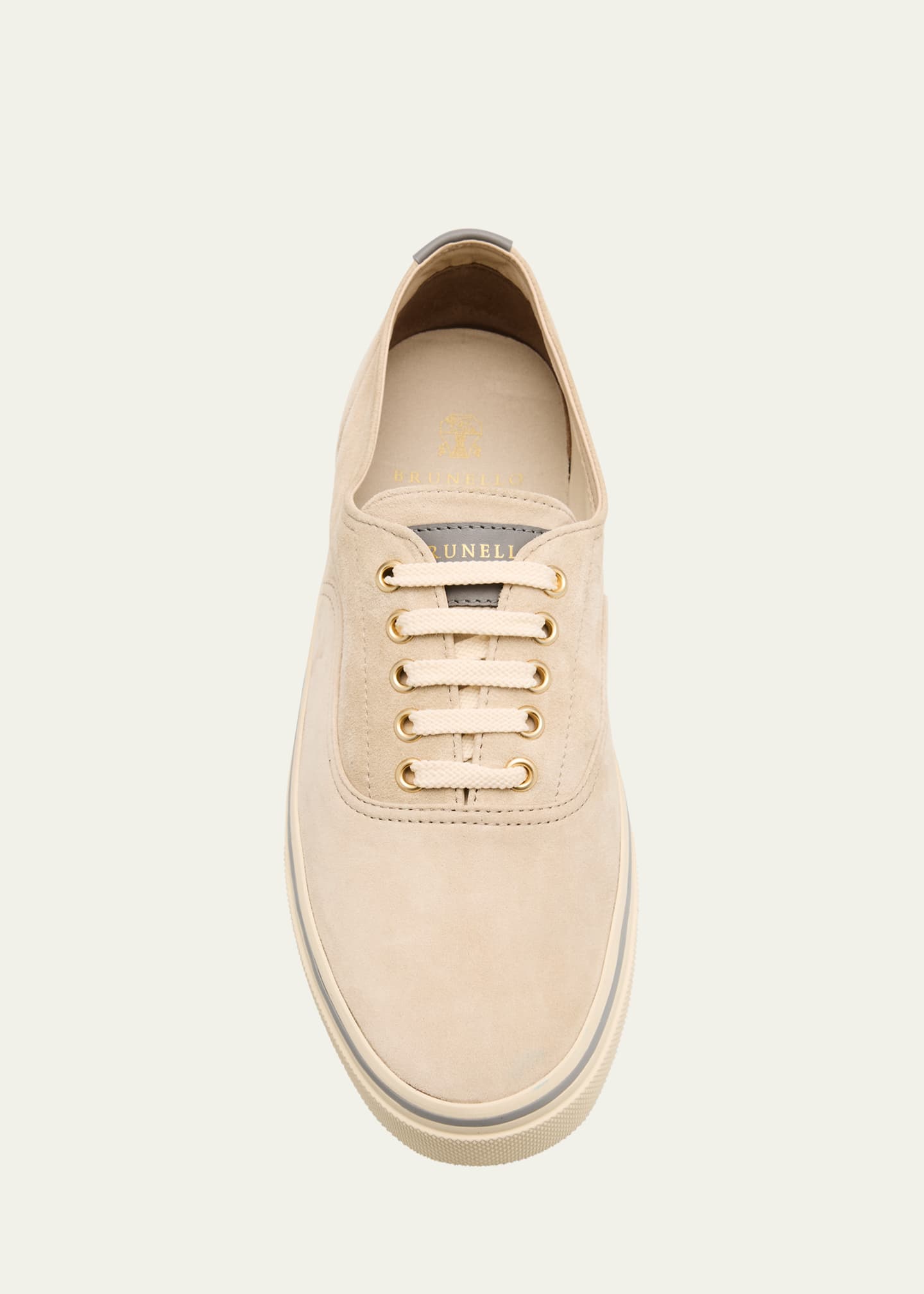 Brunello Cucinelli Men's Low-Top Suede Sneakers Image 4 of 5