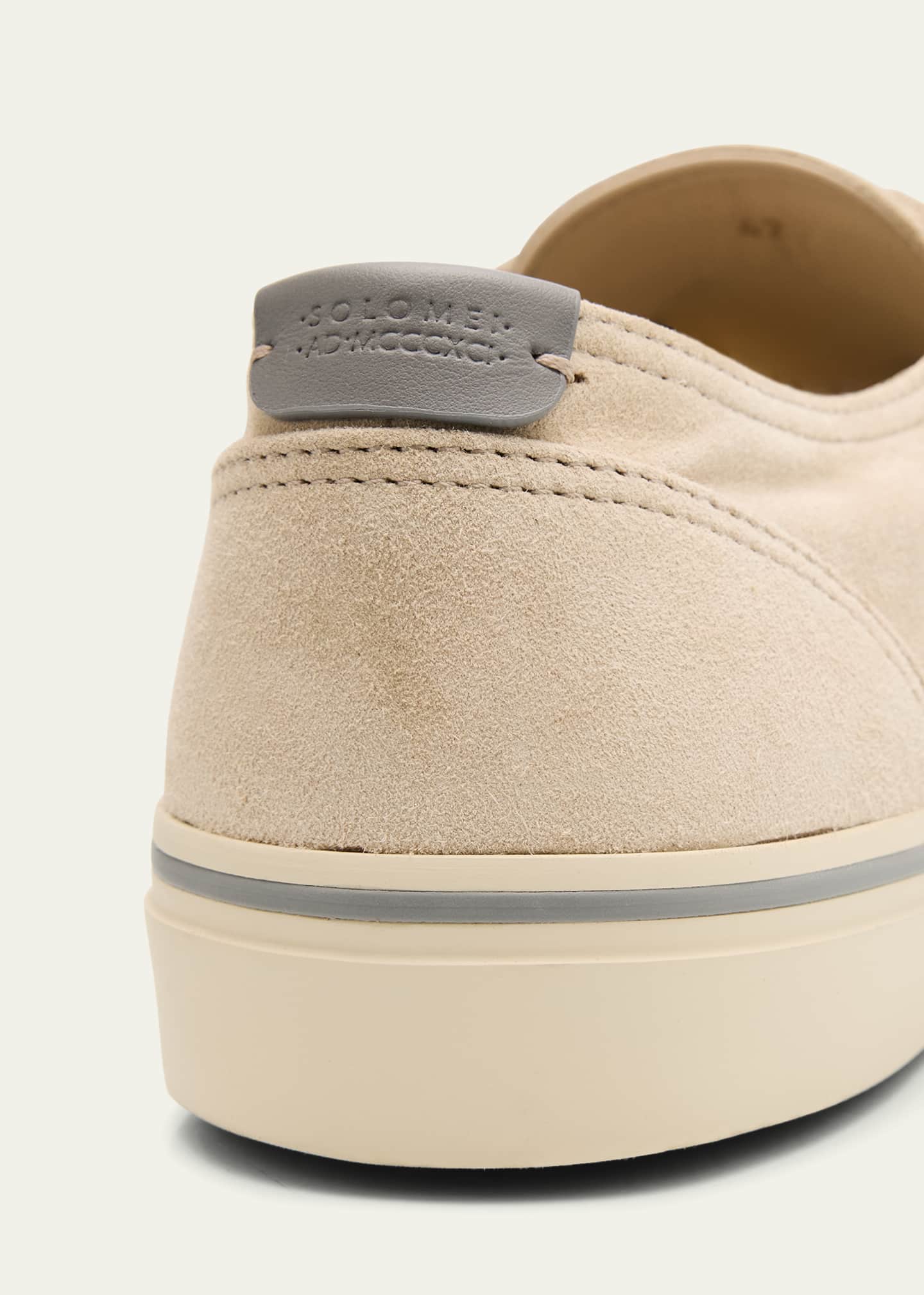 Brunello Cucinelli Men's Low-Top Suede Sneakers Image 5 of 5