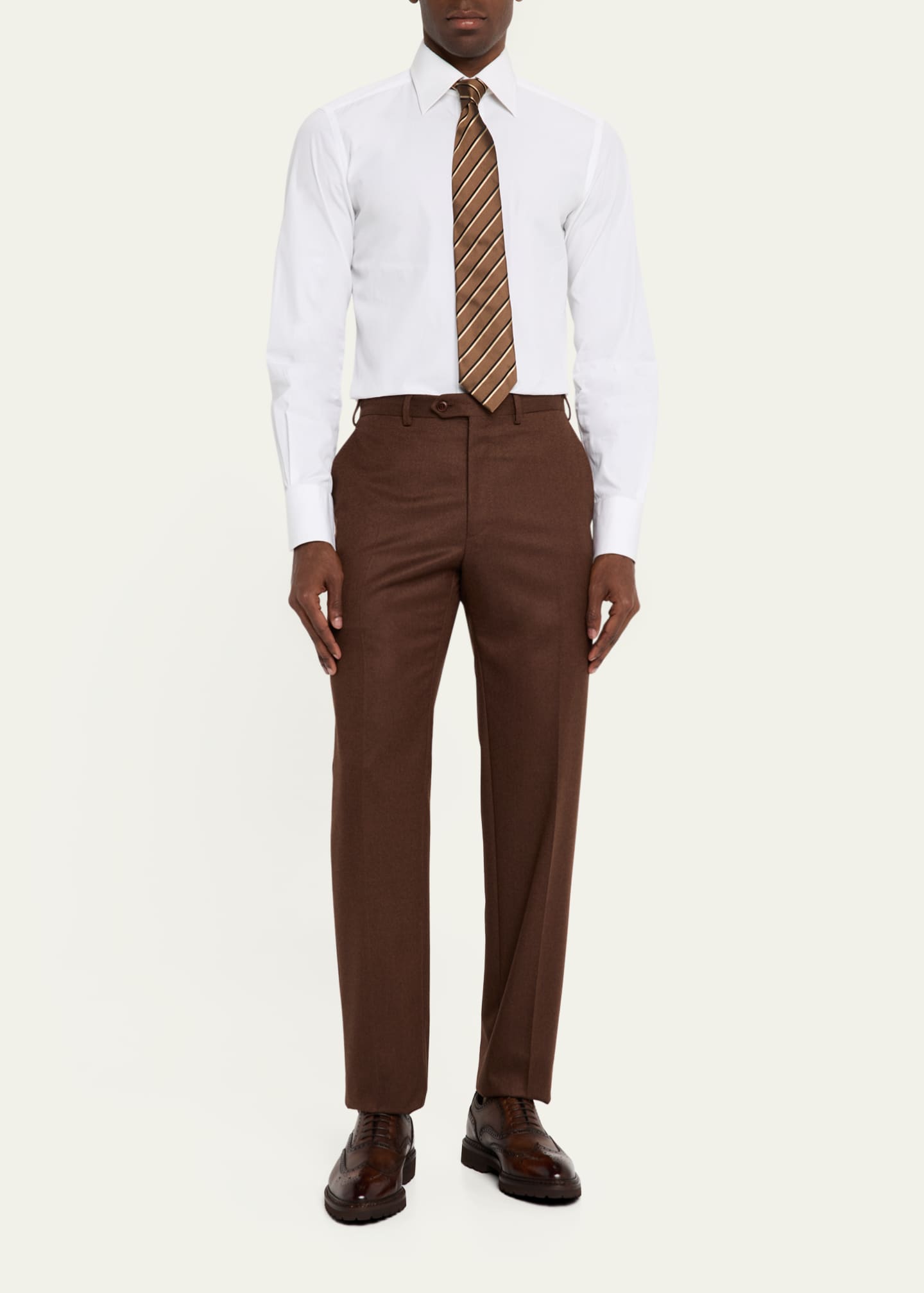 Bontoni Men's Libertino Leather Wingtip Derby Shoes Image 3 of 6