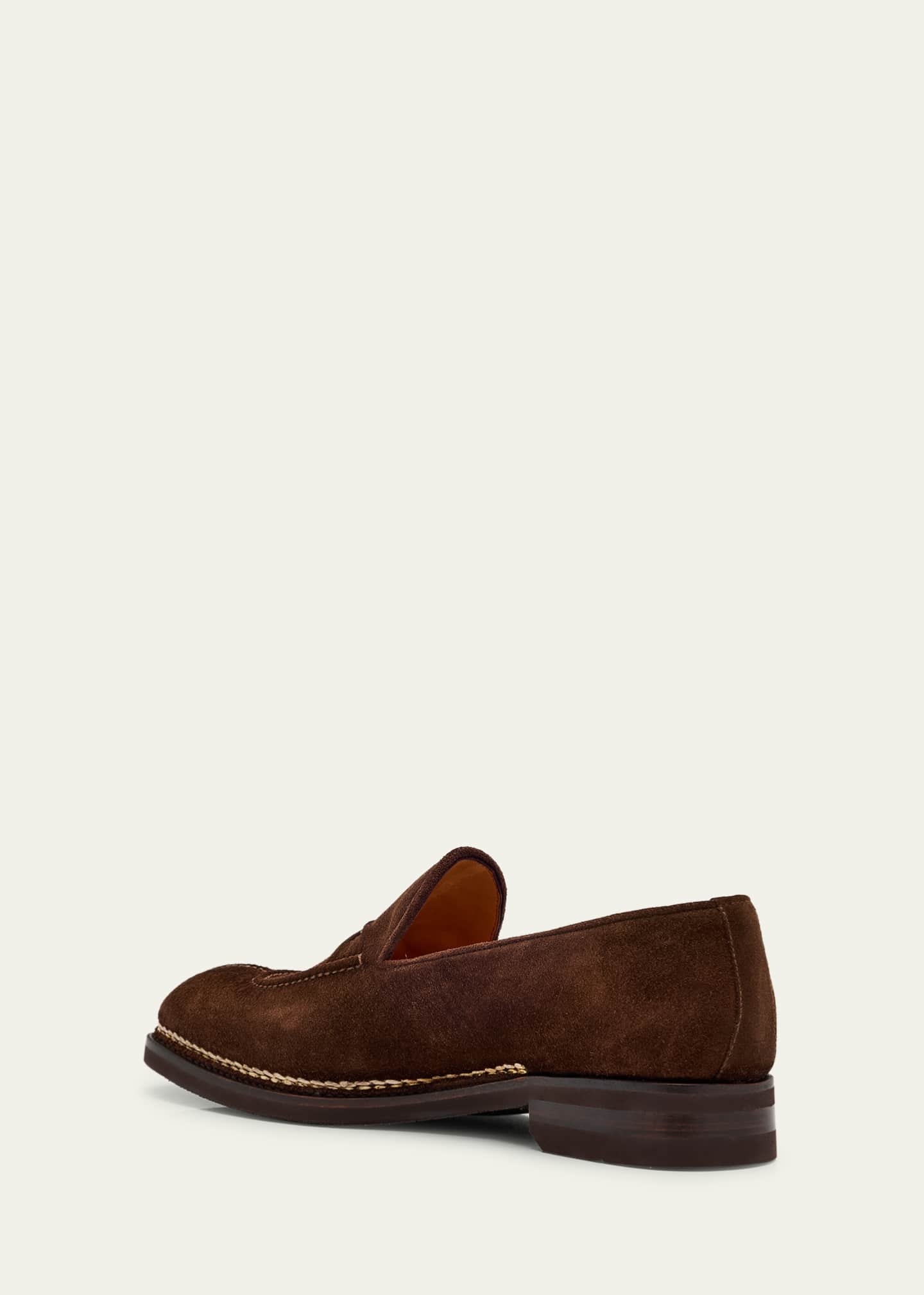 Bontoni Men's Patrizio Leather Rubber-Sole Loafers Image 2 of 4