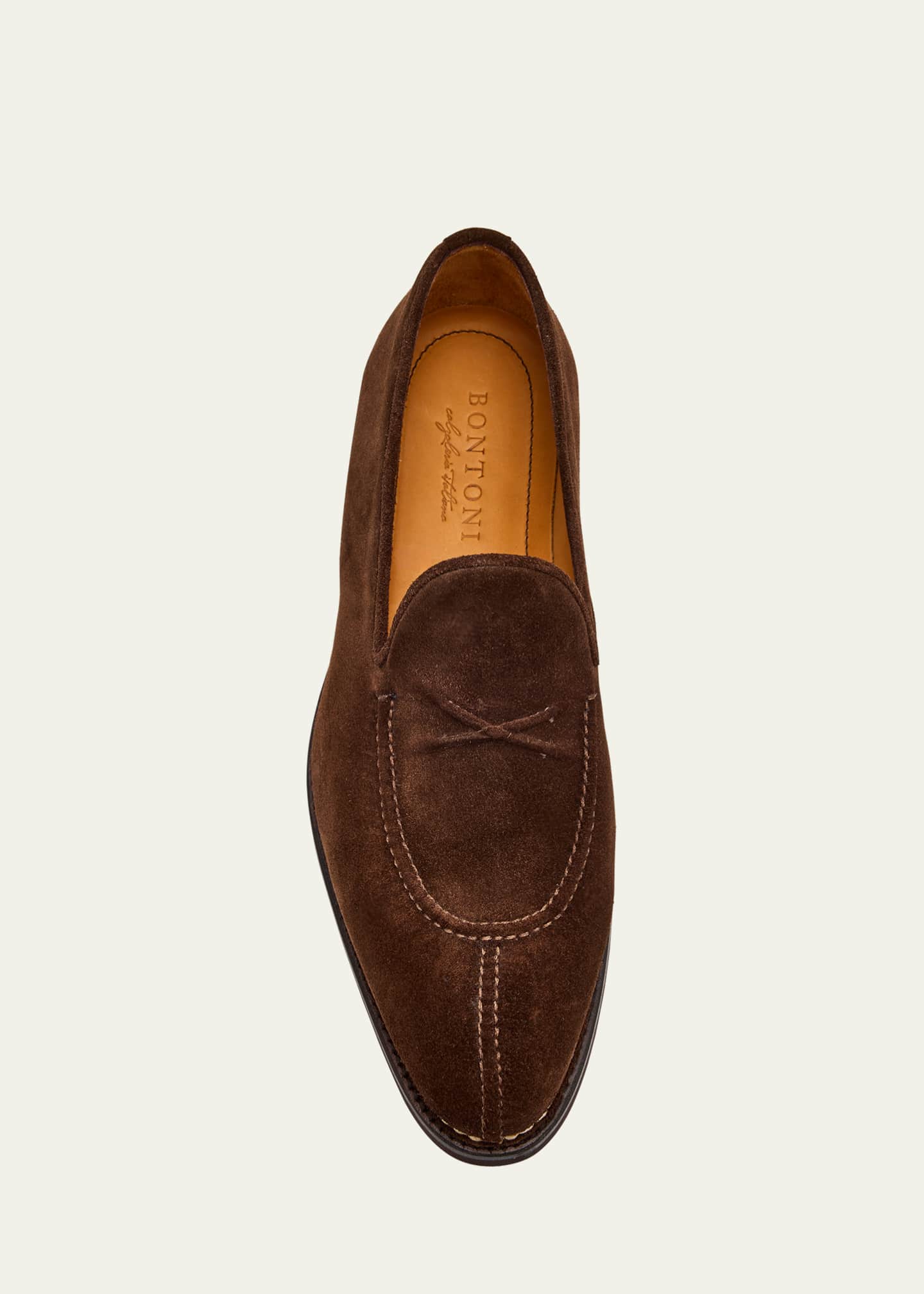 Bontoni Men's Patrizio Leather Rubber-Sole Loafers Image 4 of 4
