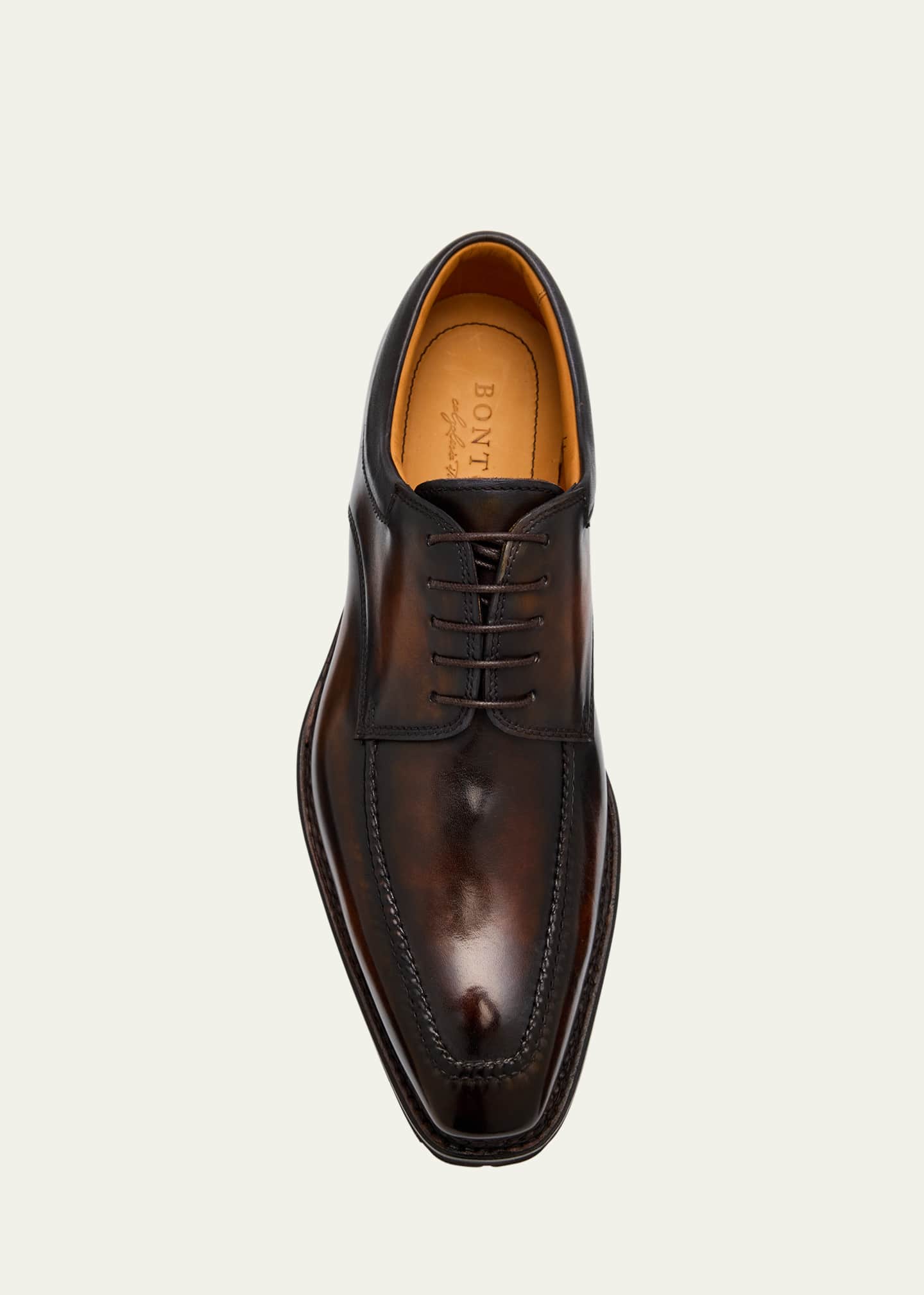 Bontoni Men's Eroico Leather Lug-Sole Derby Shoes Image 5 of 5