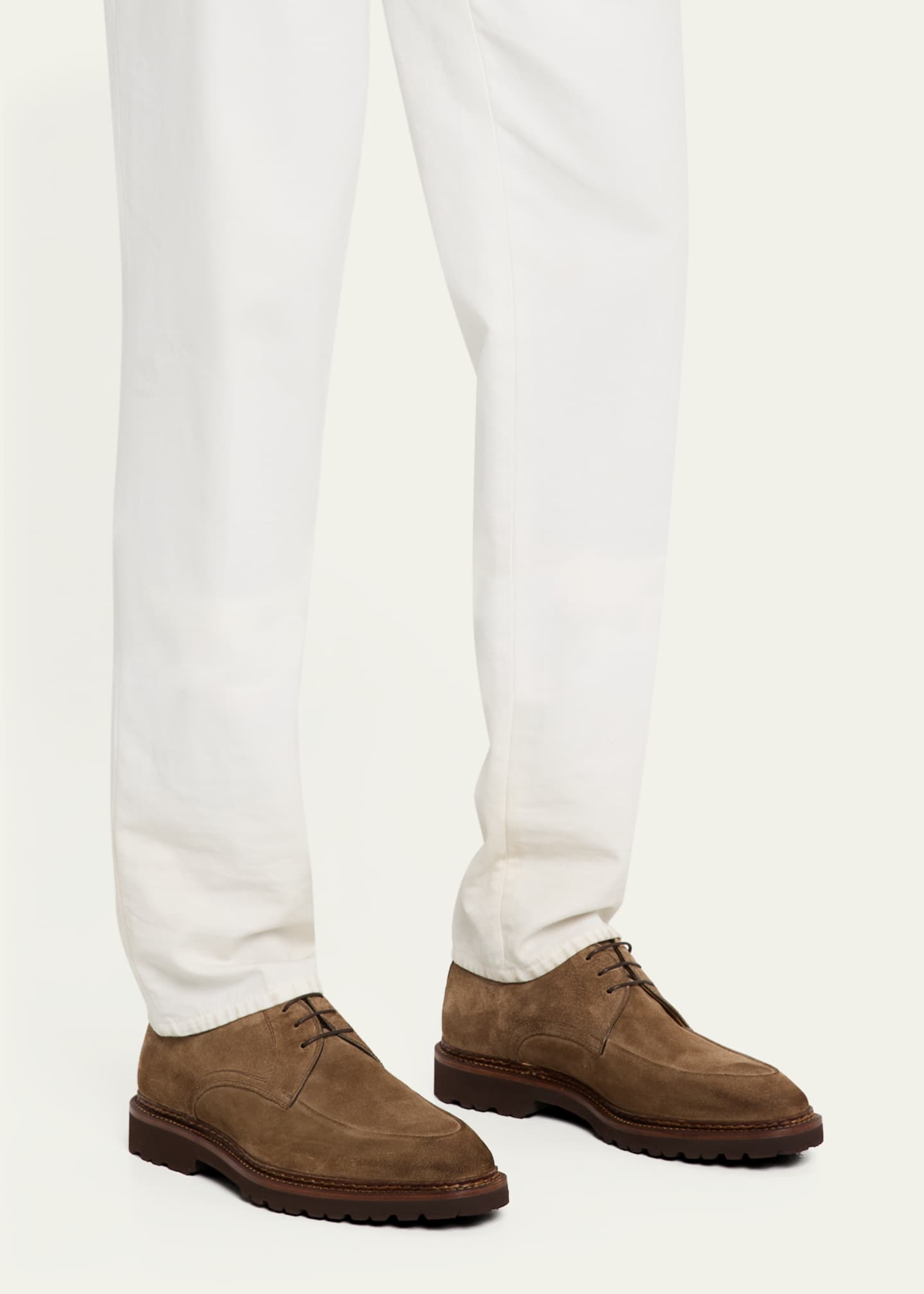 Bontoni Men's Visconte Suede Lug-Sole Derby Shoes Image 2 of 6
