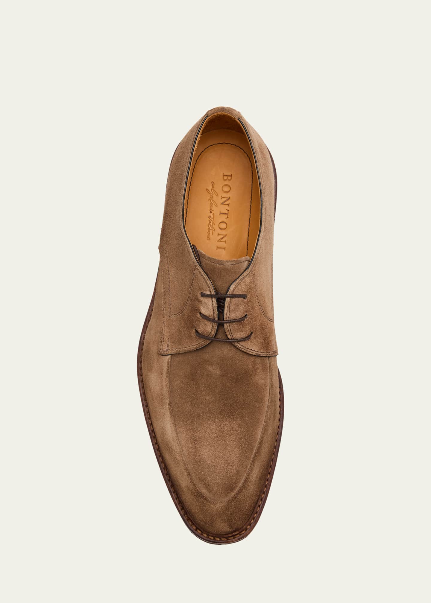 Bontoni Men's Visconte Suede Lug-Sole Derby Shoes Image 6 of 6