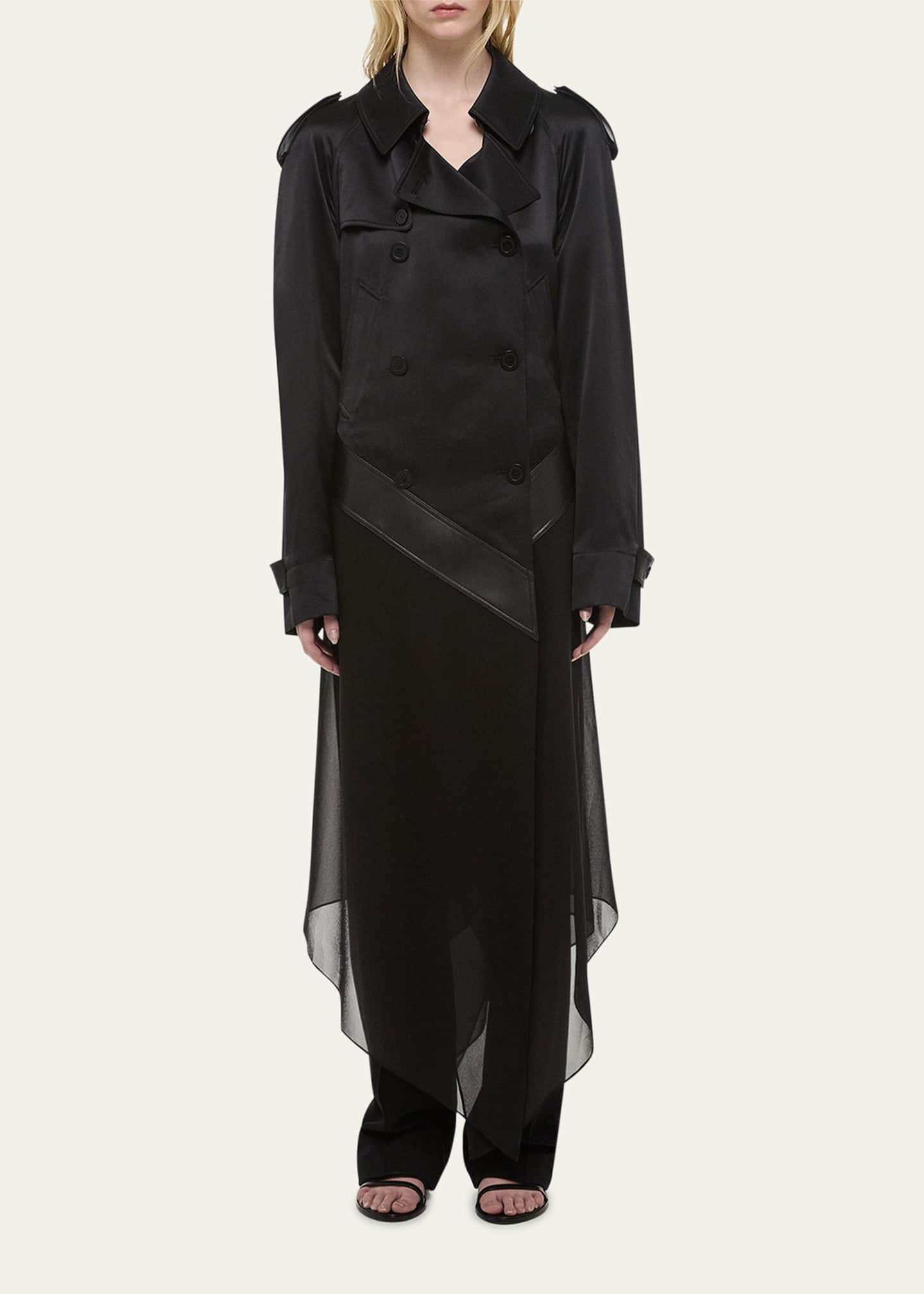 Belted Scarf Trench Coat