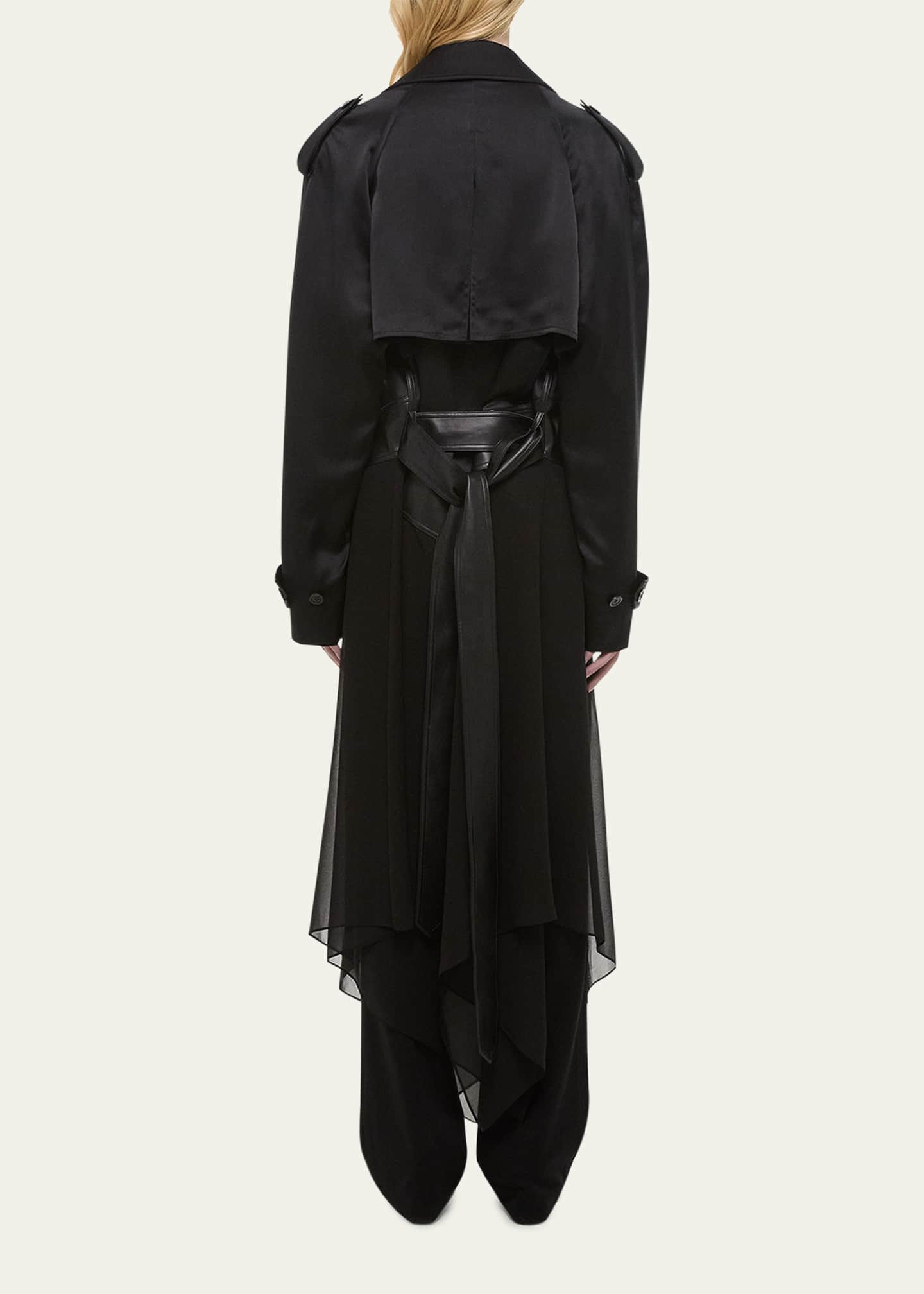 Belted Scarf Trench Coat