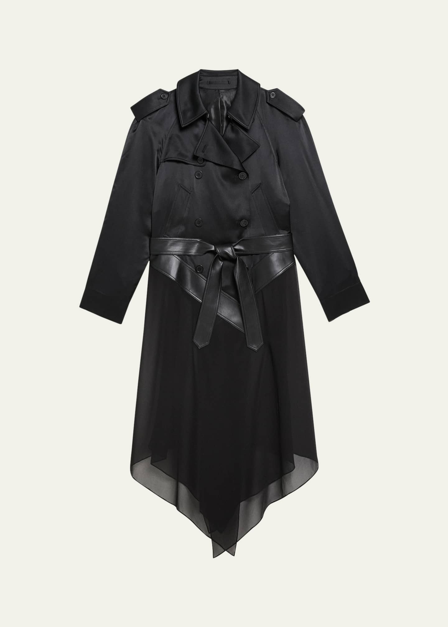 Belted Scarf Trench Coat
